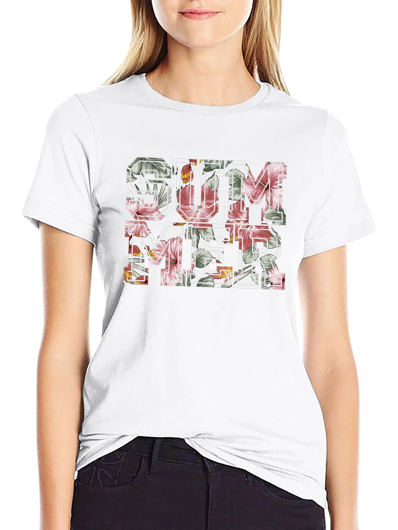 Floral Summer T-Shirt - Stylish Graphic Tee