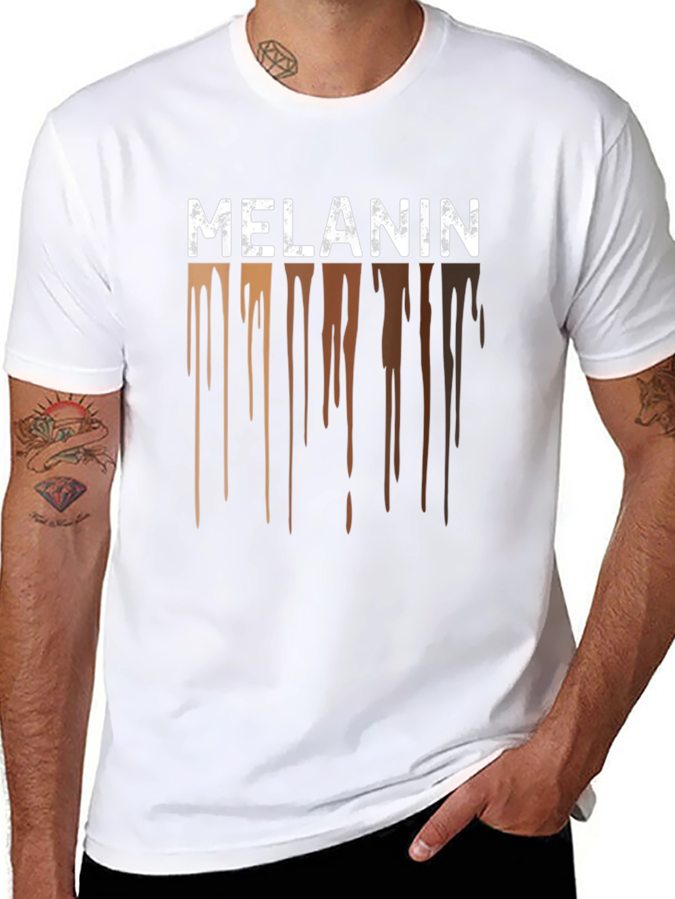 Melanin Drip Graphic Tee - Black Pride
