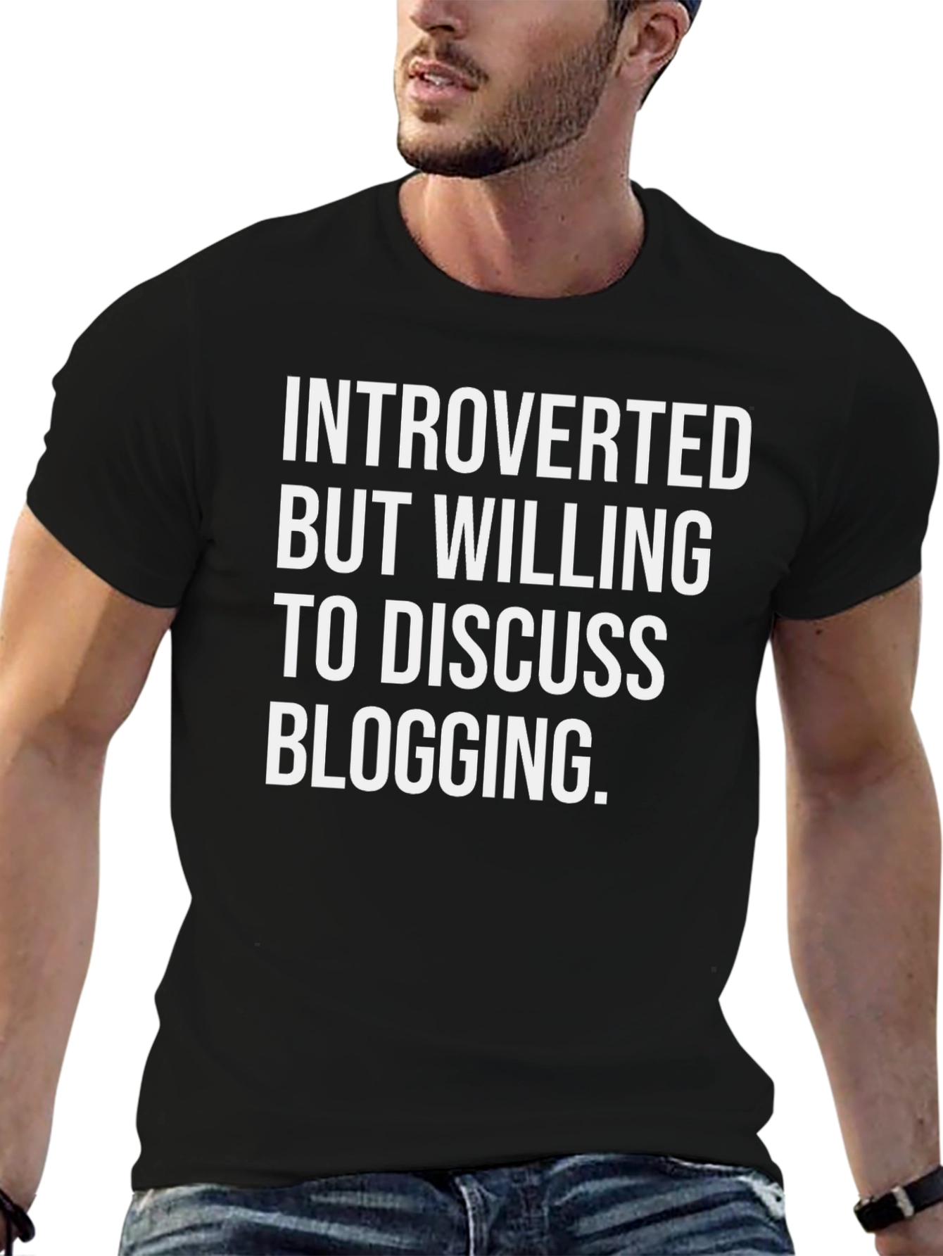 Introverted Blogging Graphic T-Shirt