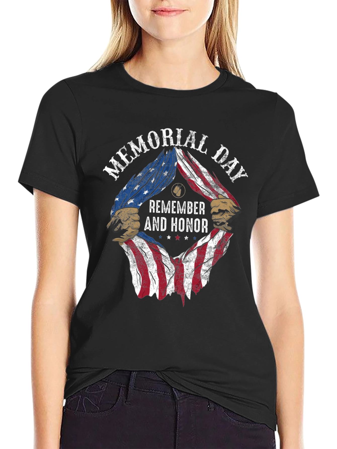 Memorial Day Remember & Honor Graphic T-Shirt