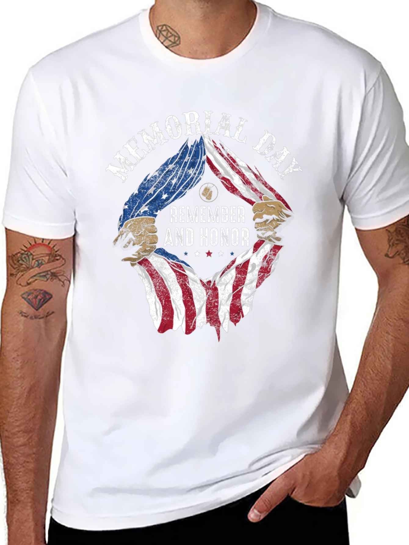 Memorial Day Remember & Honor Graphic T-Shirt