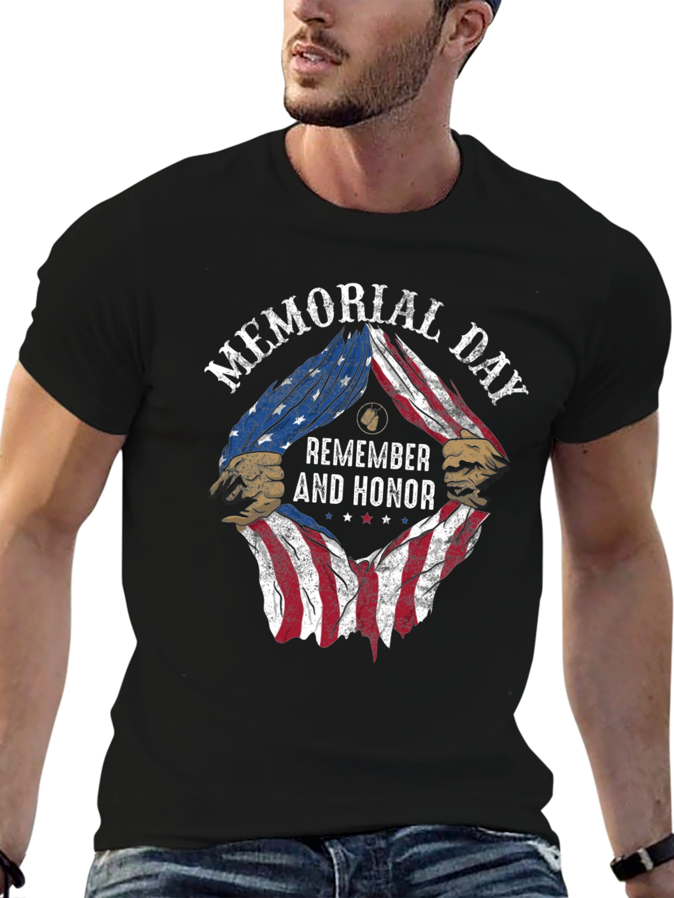 Memorial Day Remember & Honor Graphic T-Shirt