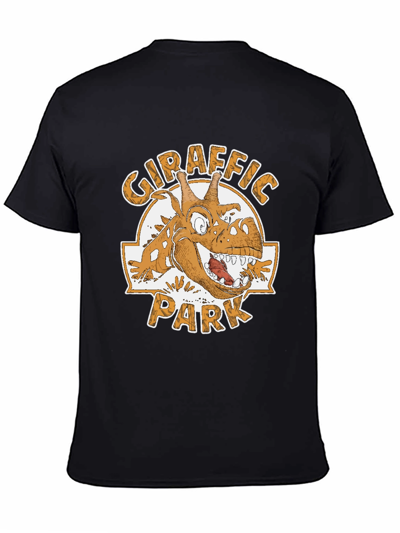 Giraffaic Park Black T-Shirt - Funny Giraffe Graphic Tee