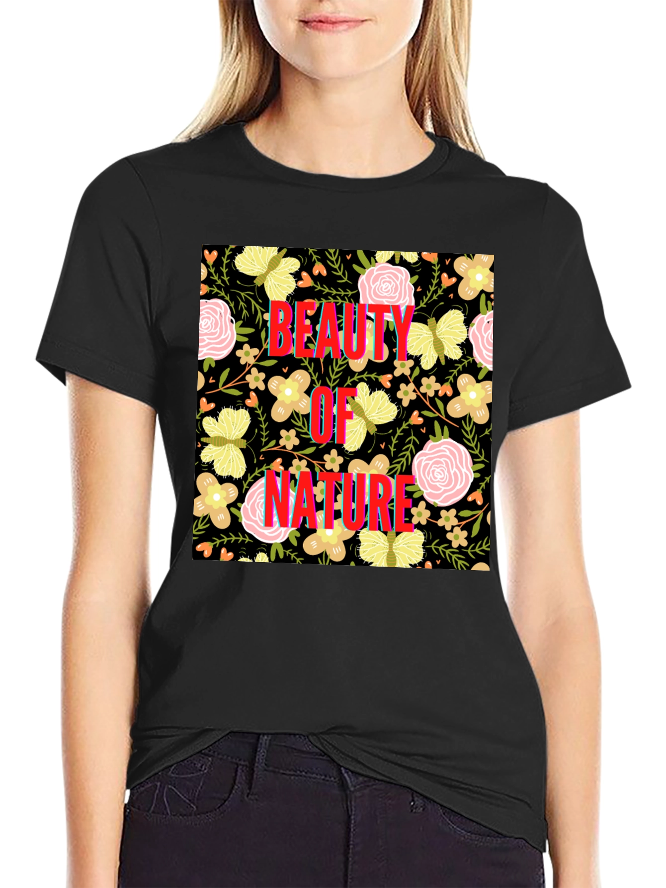 Beauty of Nature Floral Print Tee