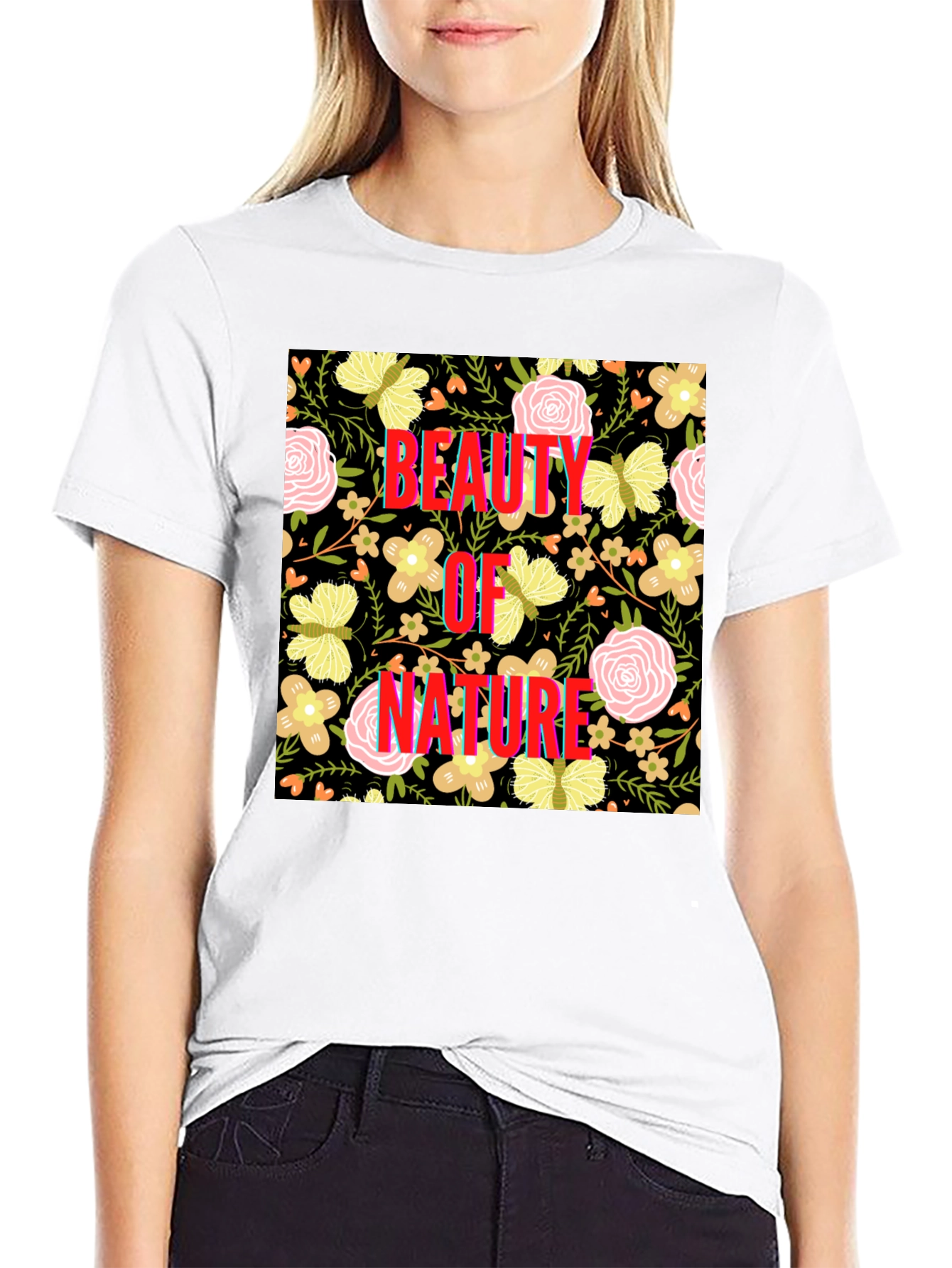 Beauty of Nature Floral Print Tee