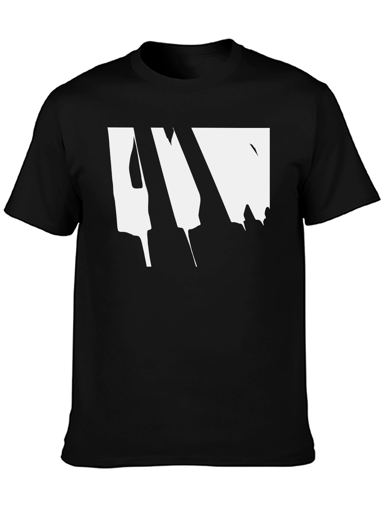 Abstract Drip Graphic Black T-Shirt