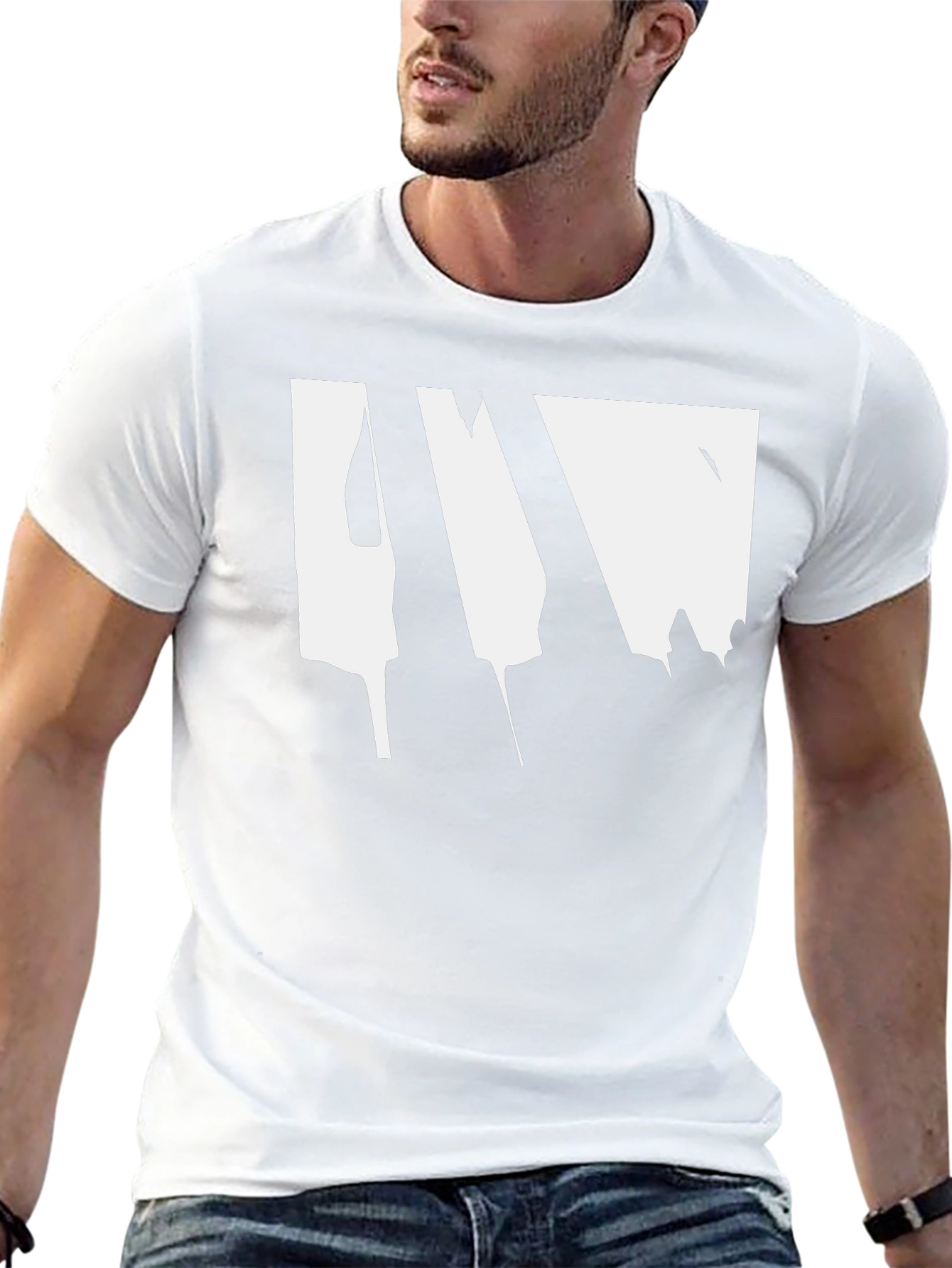 Abstract Drip Graphic Black T-Shirt