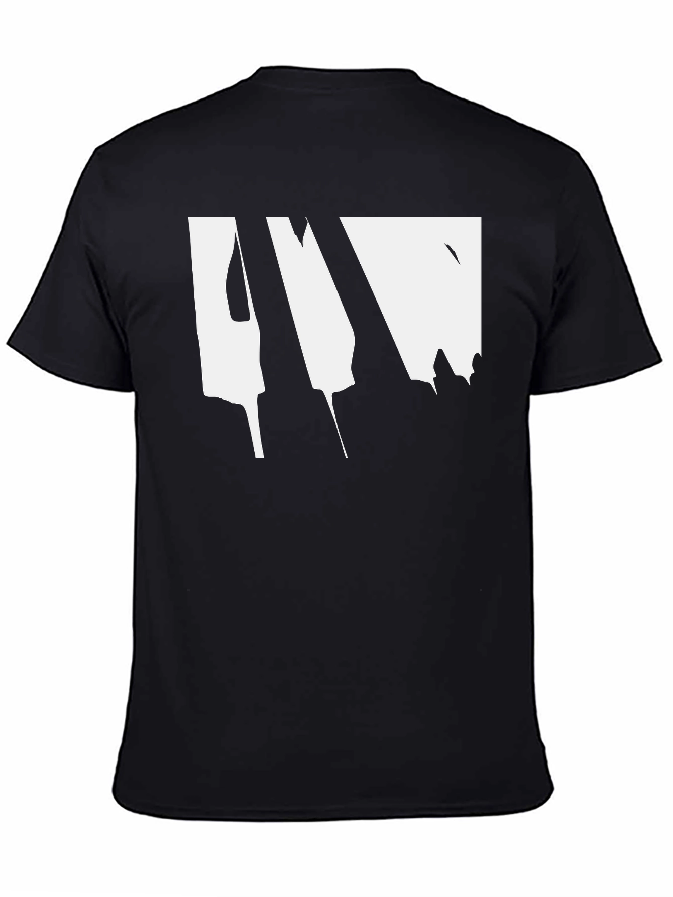 Abstract Drip Graphic Black T-Shirt