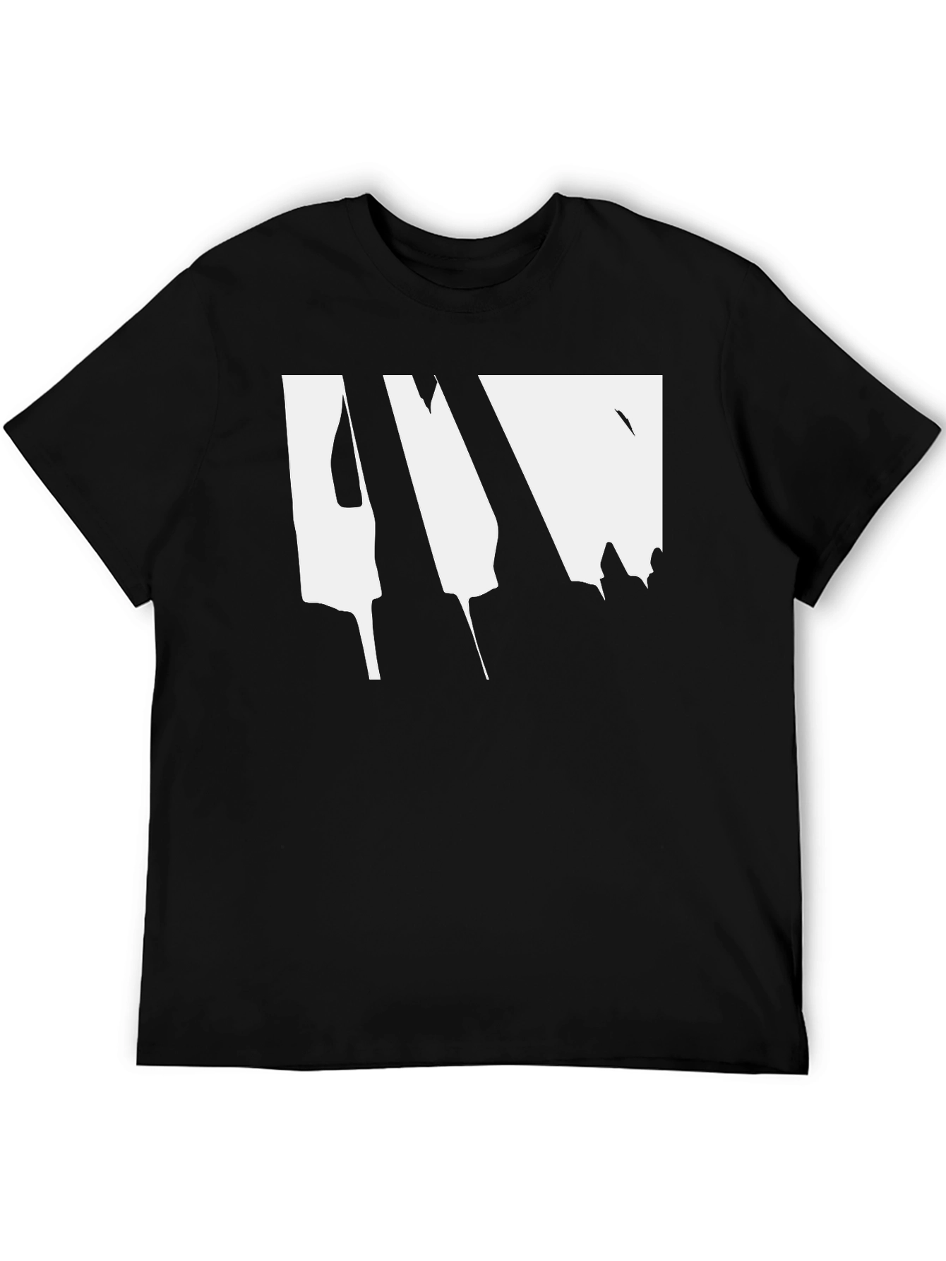 Abstract Drip Graphic Black T-Shirt