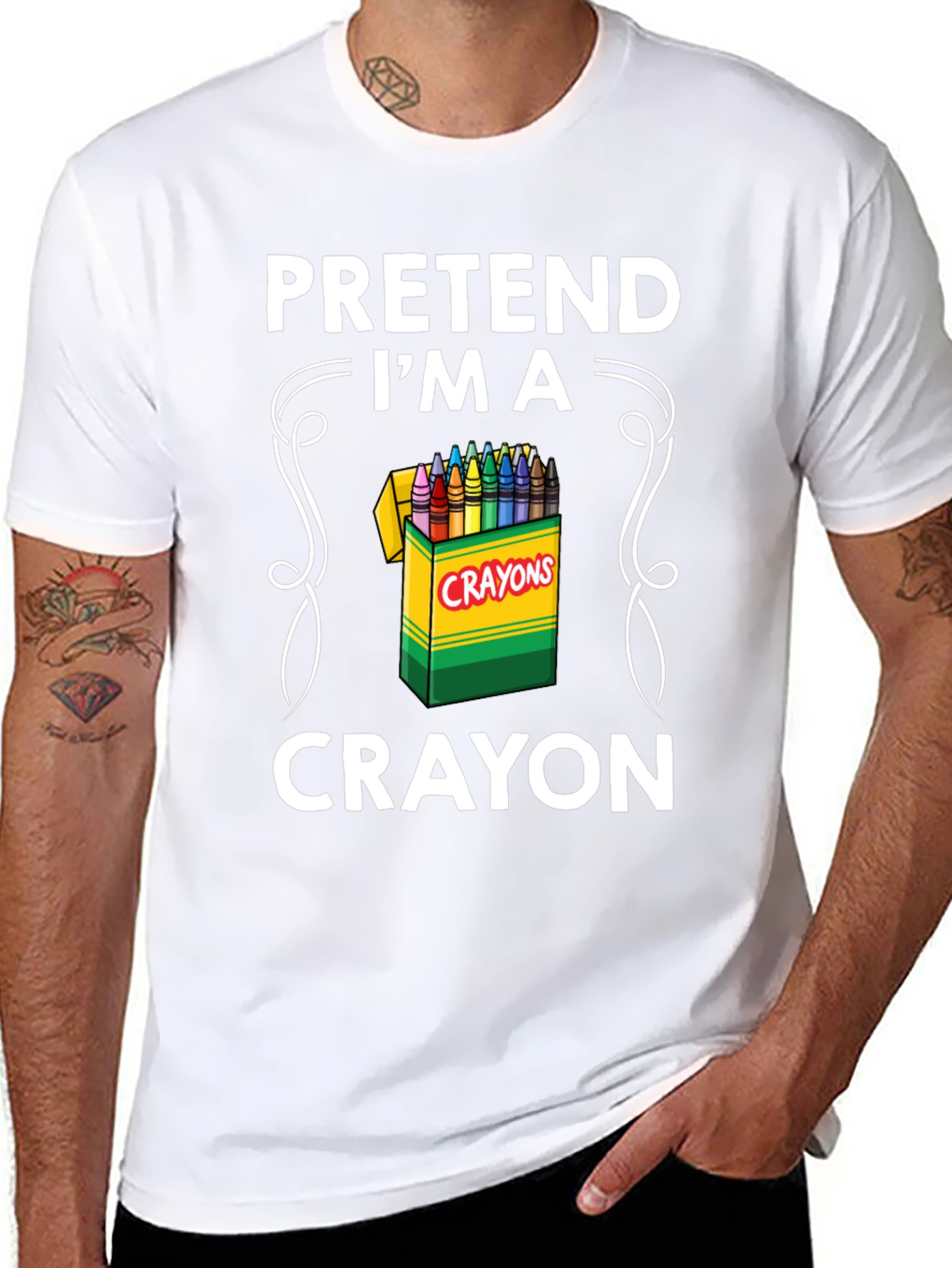 Pretend Im a Crayon T-Shirt - Funny Costume Tee