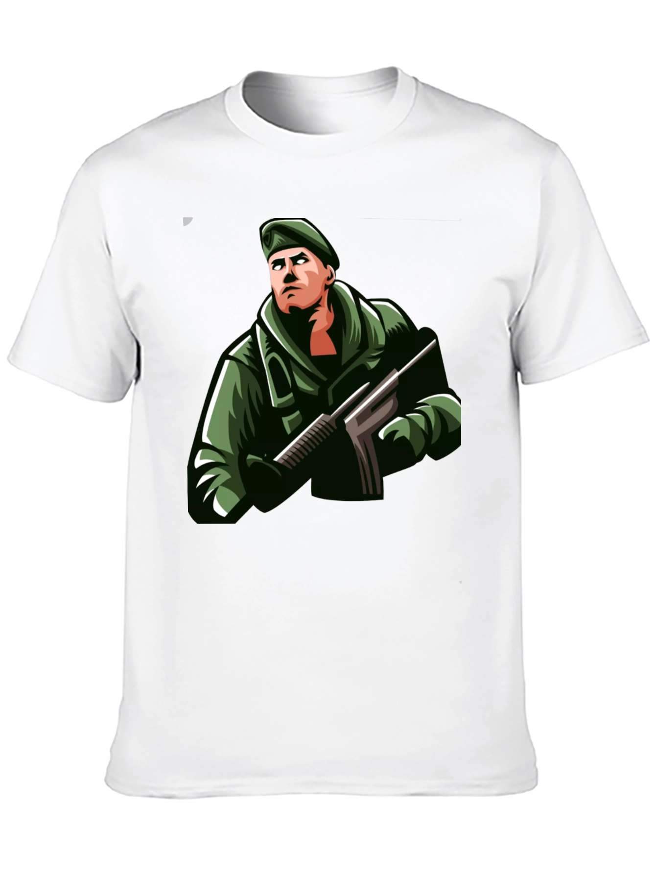Soldier Graphic Print Black T-Shirt