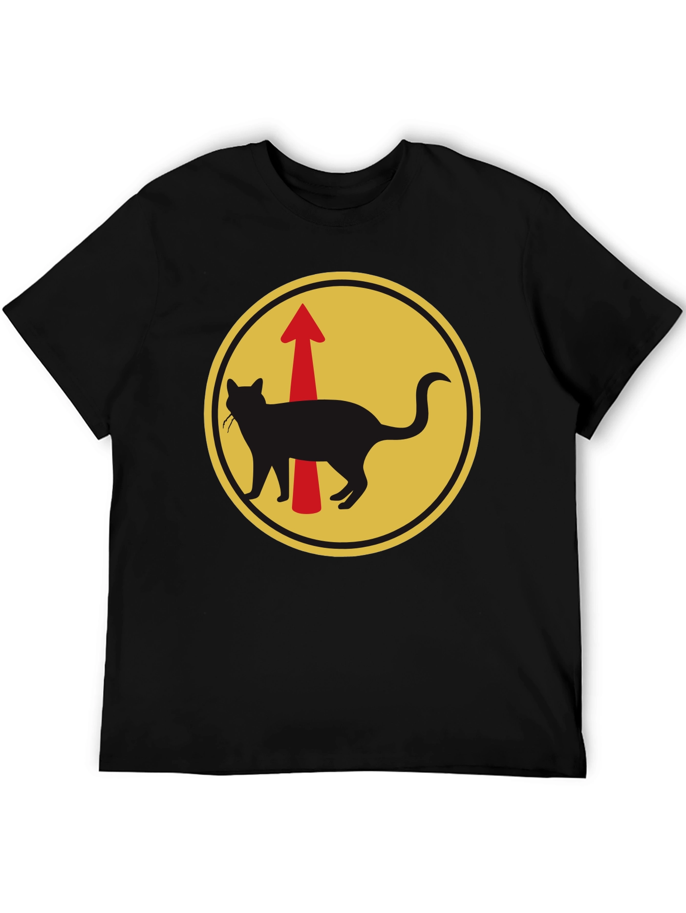 Cat Arrow T-Shirt - Black Unique Design
