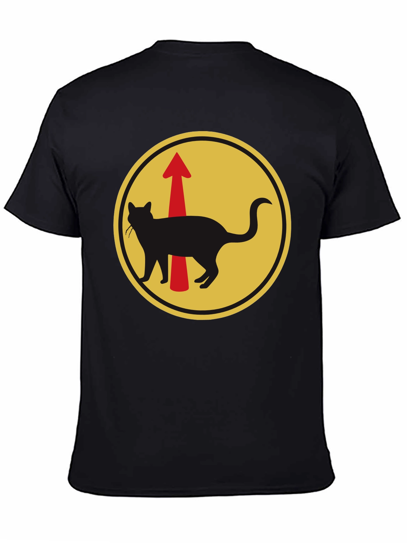 Cat Arrow T-Shirt - Black Unique Design