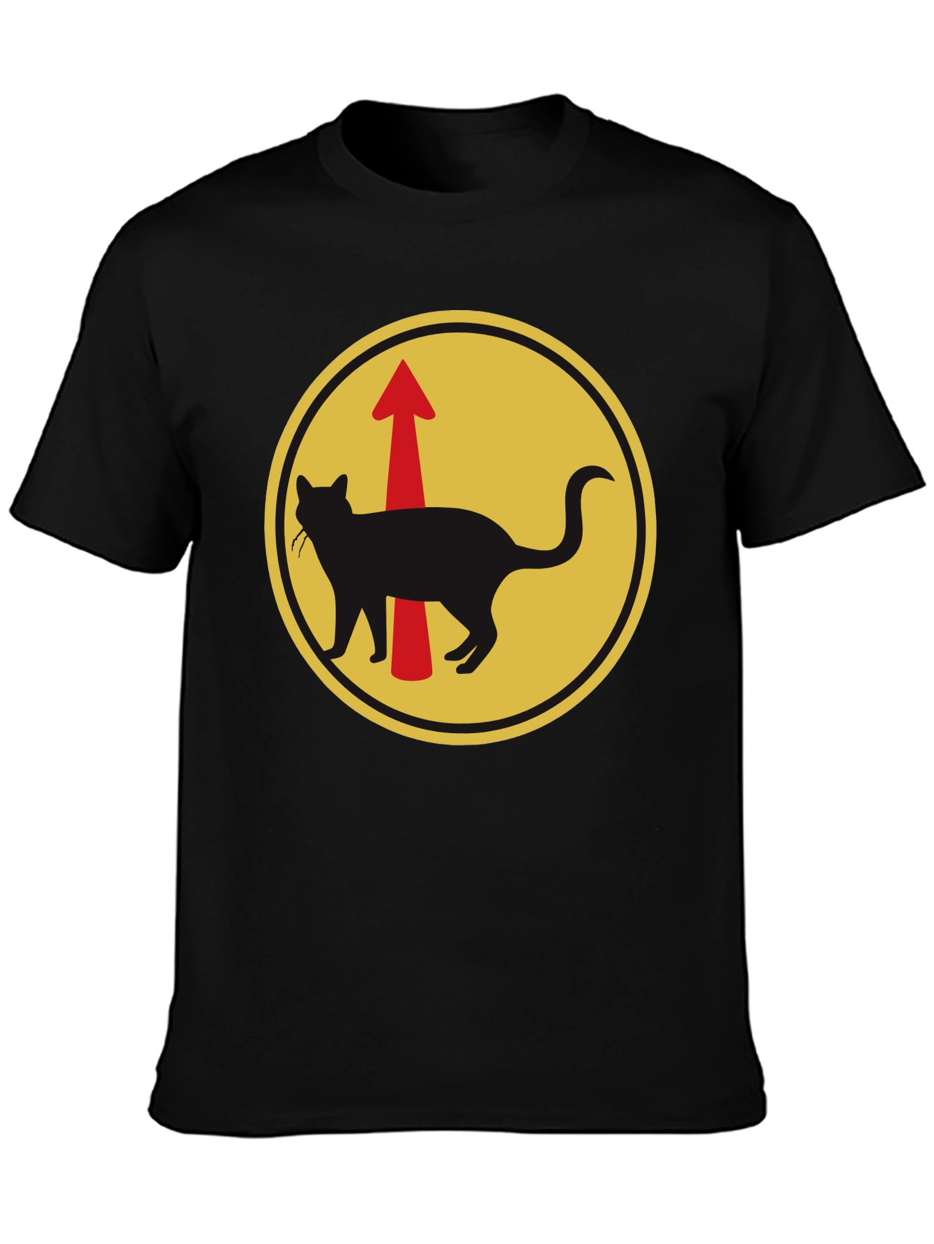 Cat Arrow T-Shirt - Black Unique Design