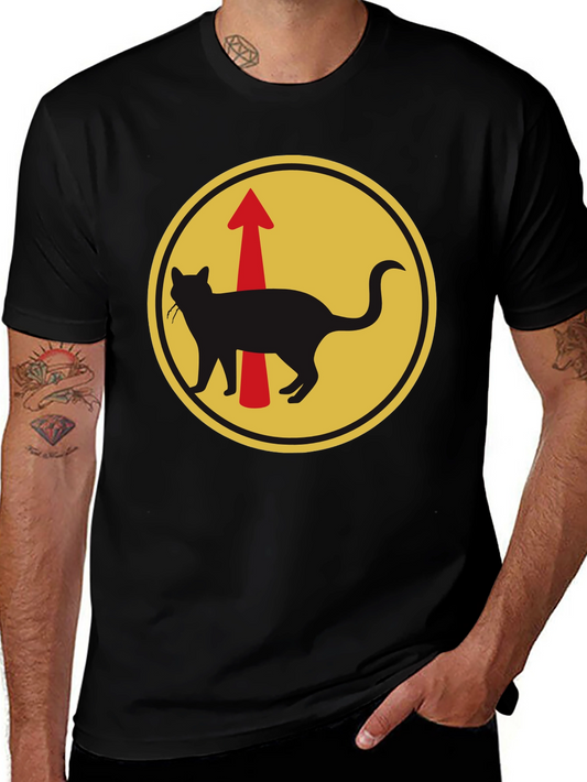Cat Arrow T-Shirt - Black Unique Design