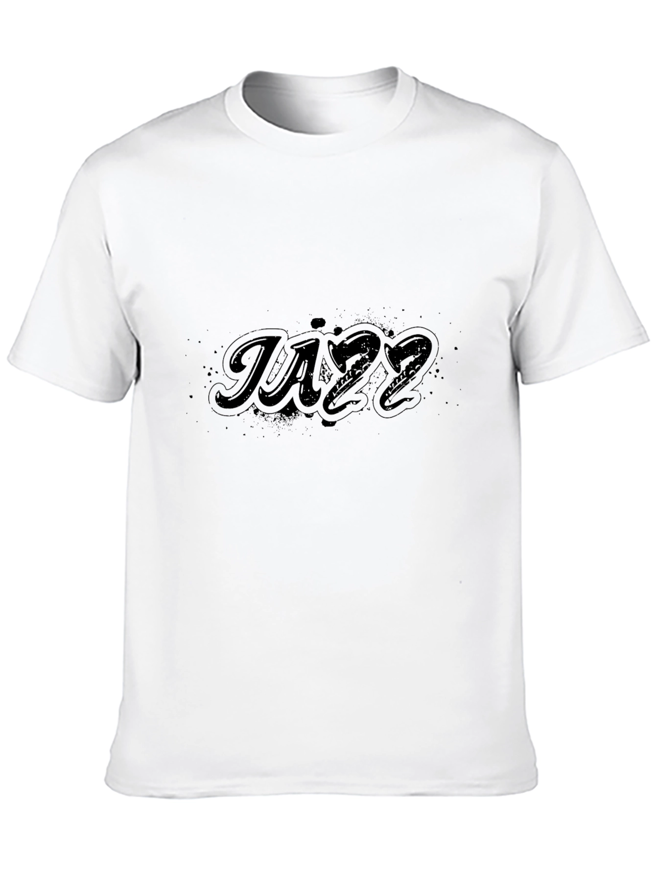 Mens Black Jazz Graphic Print T-Shirt