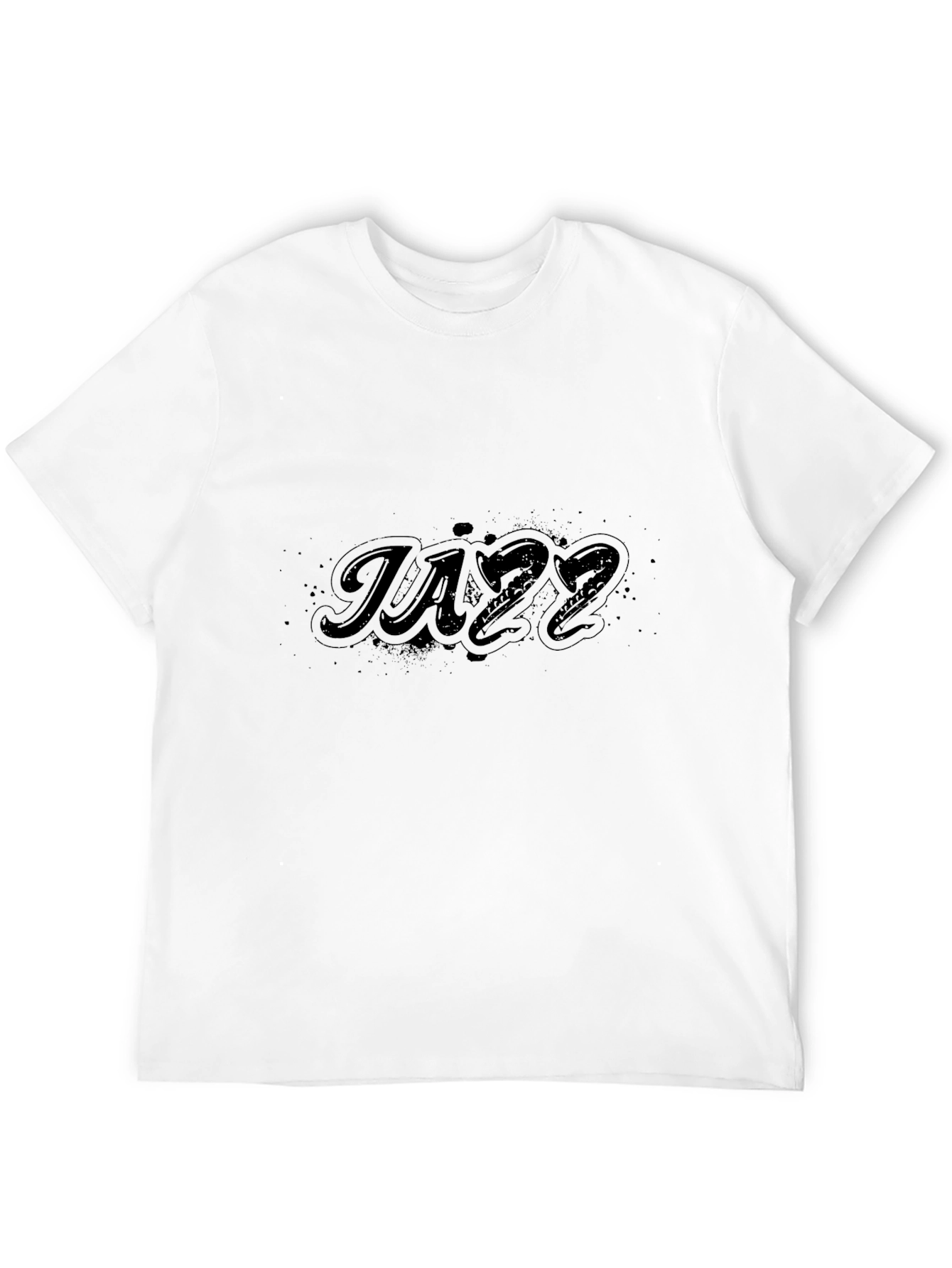 Mens Black Jazz Graphic Print T-Shirt