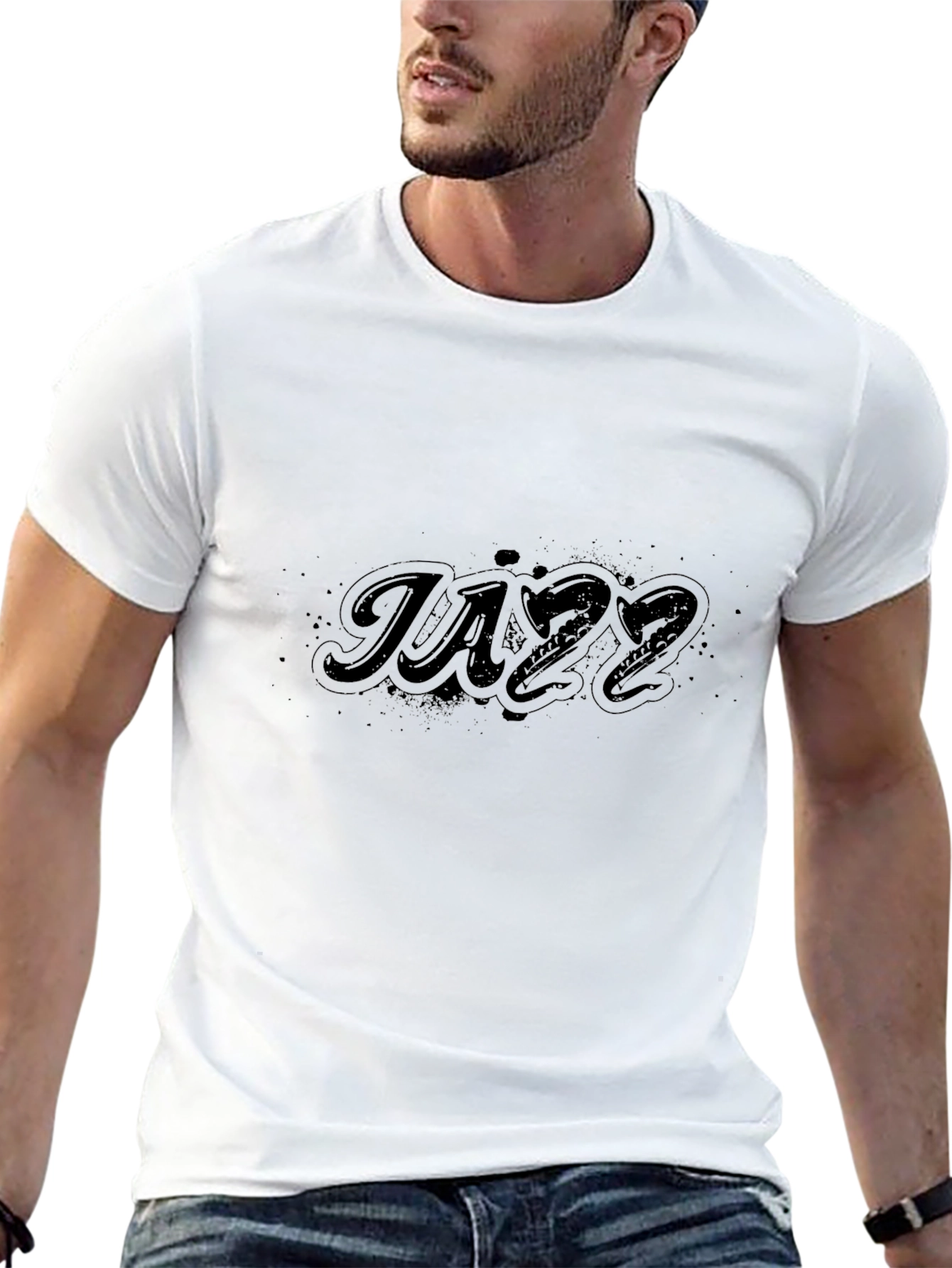 Mens Black Jazz Graphic Print T-Shirt