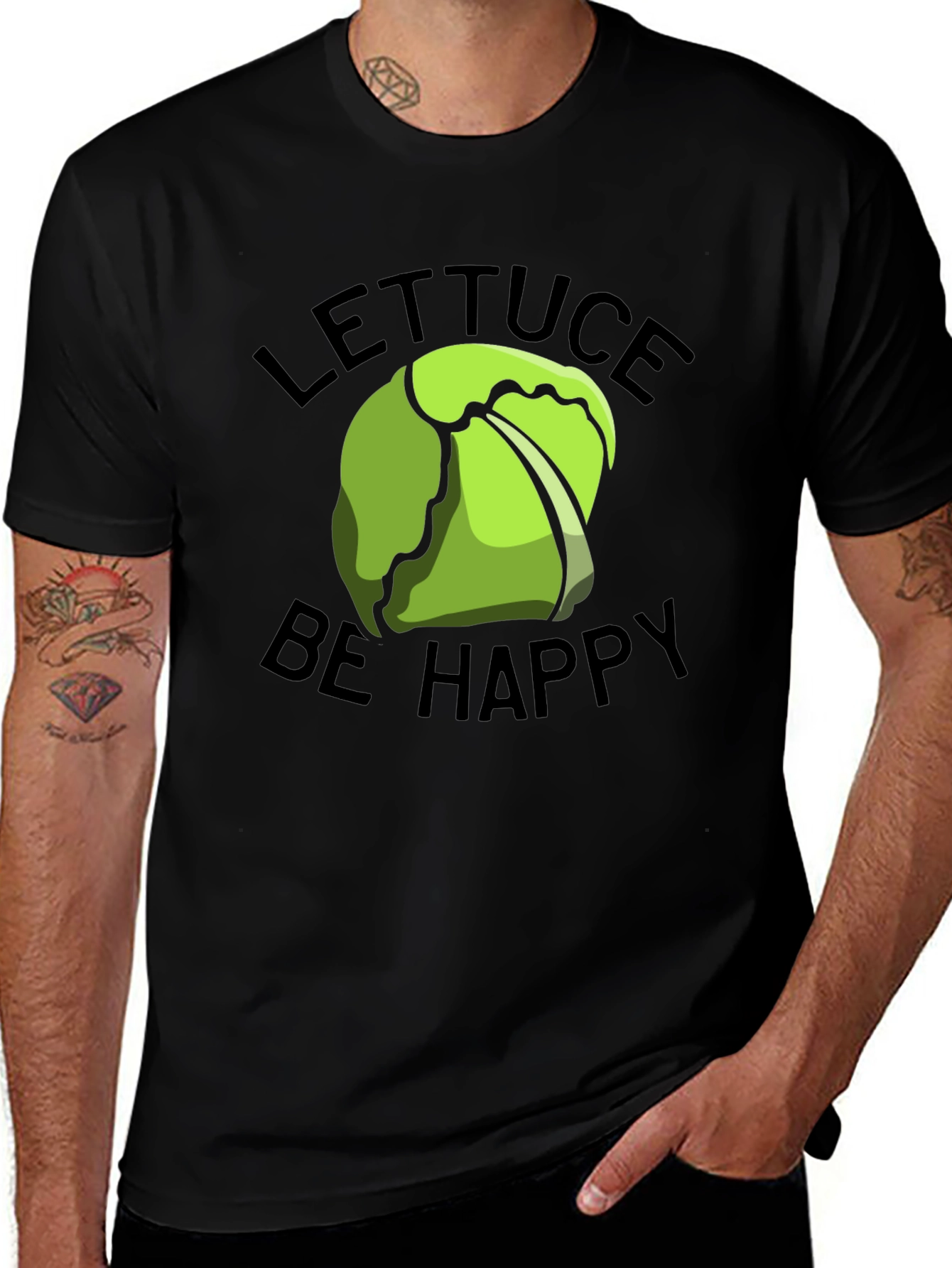 Lettuce Be Happy Graphic T-Shirt