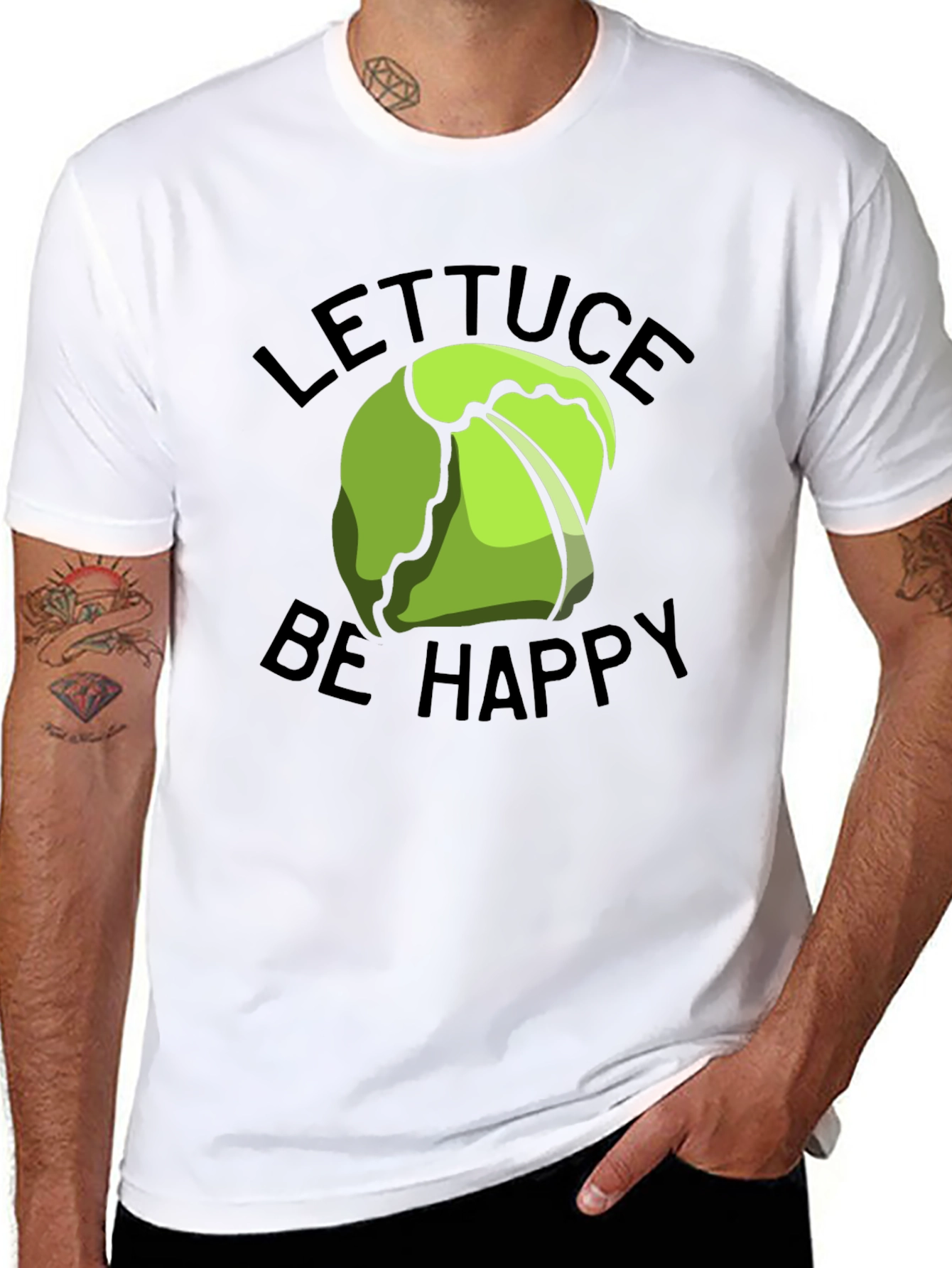 Lettuce Be Happy Graphic T-Shirt