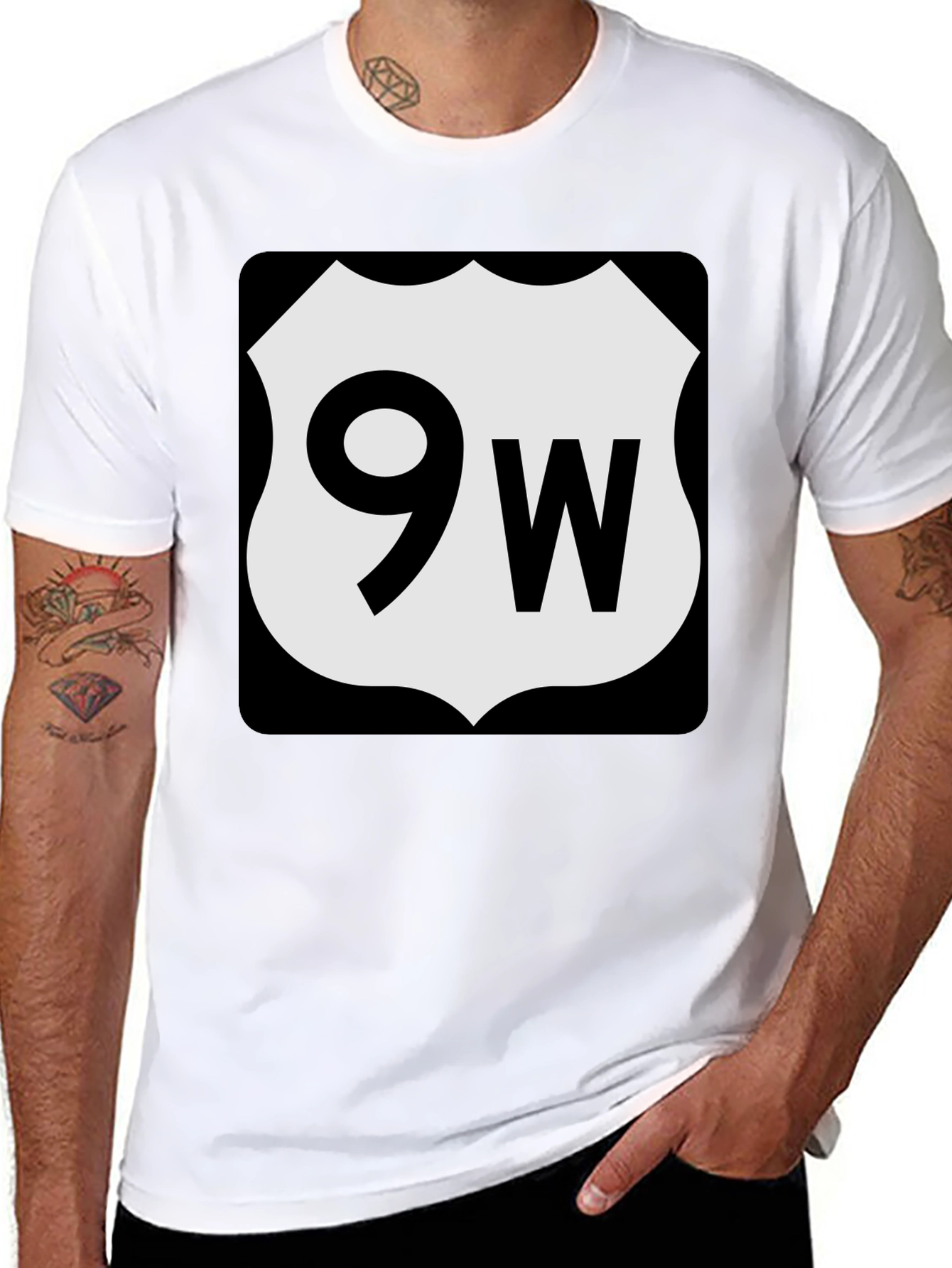 Route 9W T-Shirt - Classic Road Trip Style