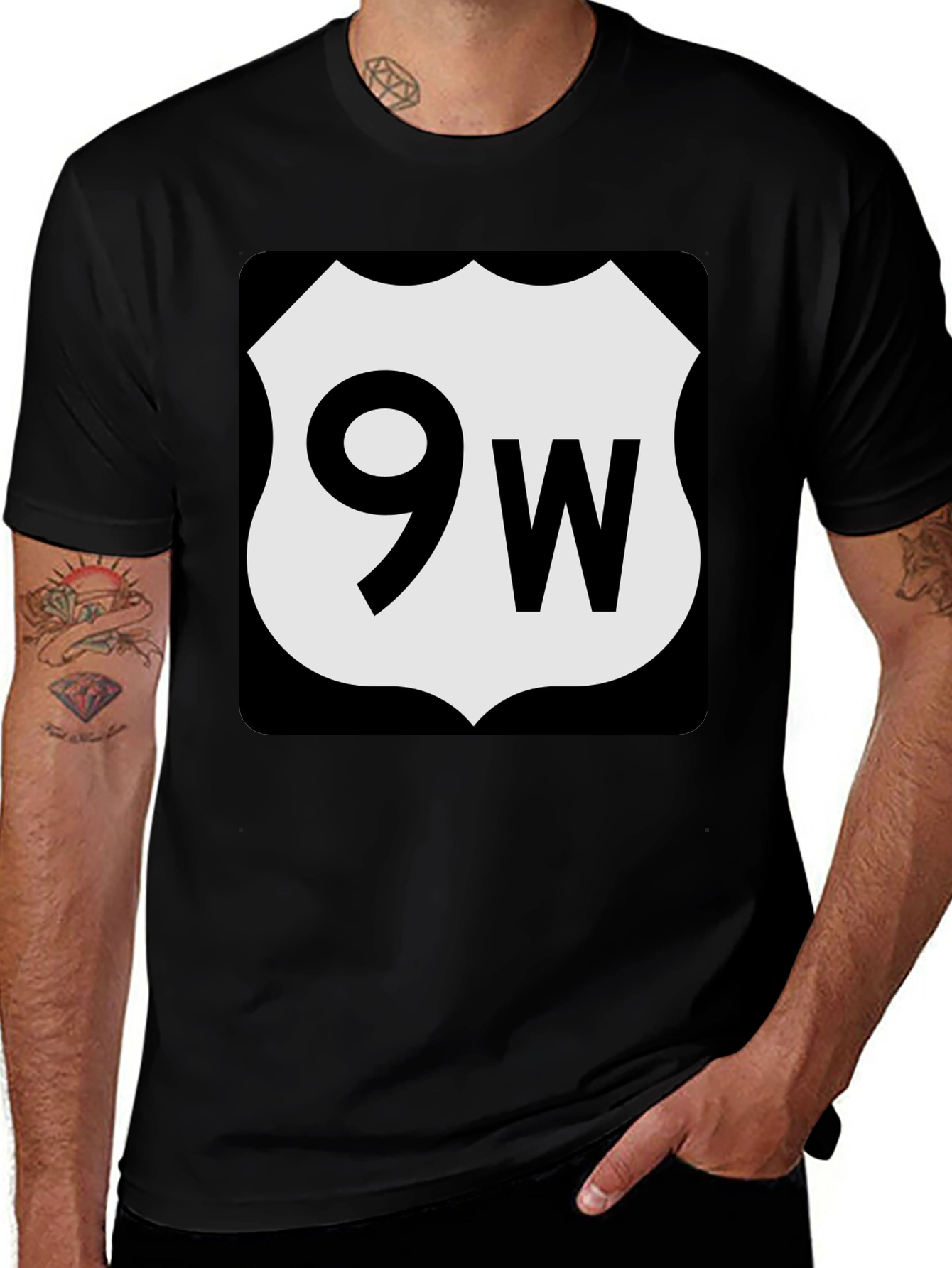 Route 9W T-Shirt - Classic Road Trip Style