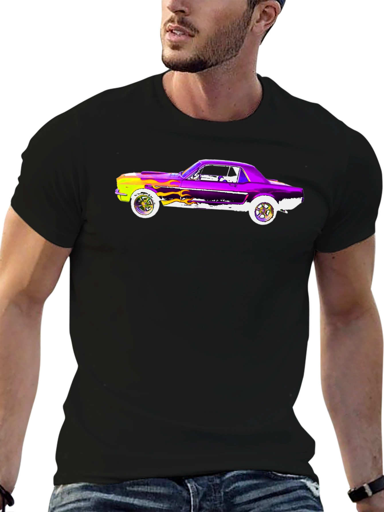 Retro Muscle Car Graphic T-Shirt