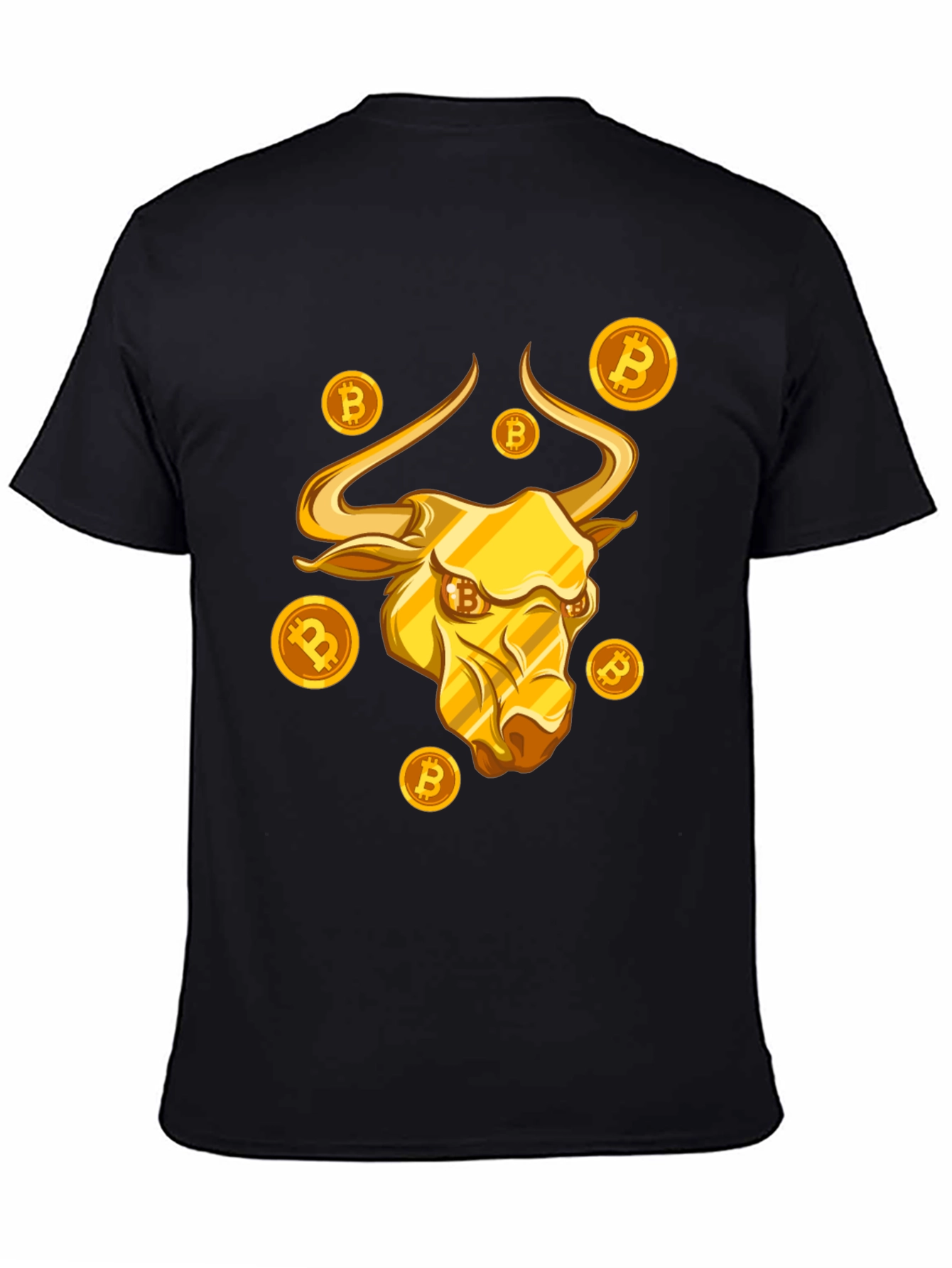 Bitcoin Bull T-Shirt - Crypto Golden Bull Design