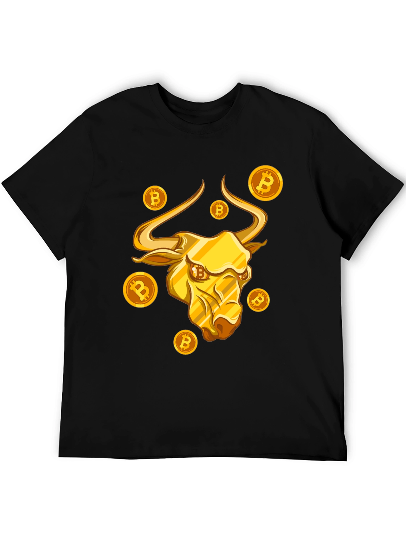 Bitcoin Bull T-Shirt - Crypto Golden Bull Design