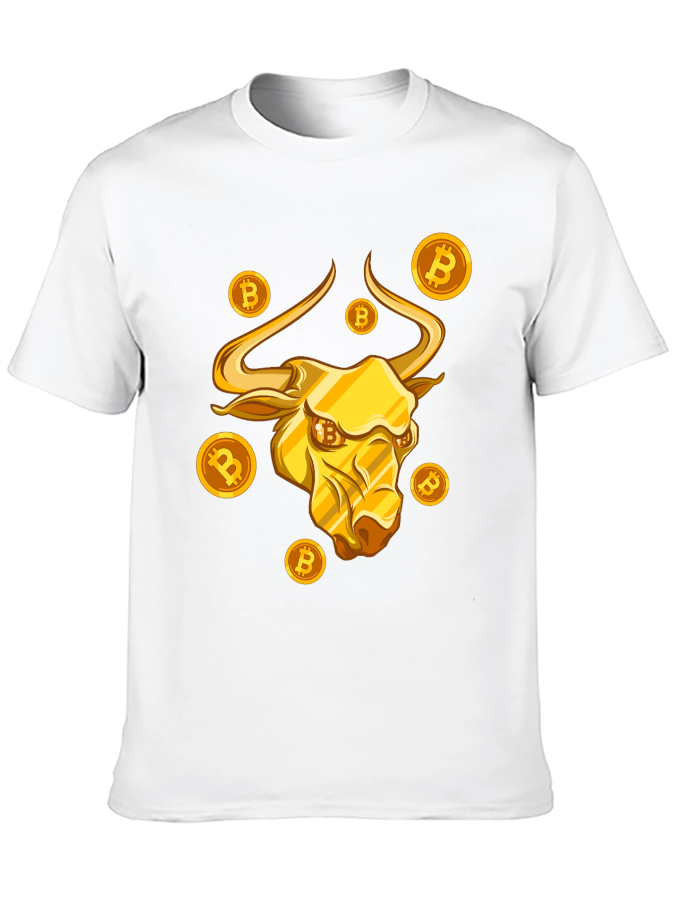 Bitcoin Bull T-Shirt - Crypto Golden Bull Design