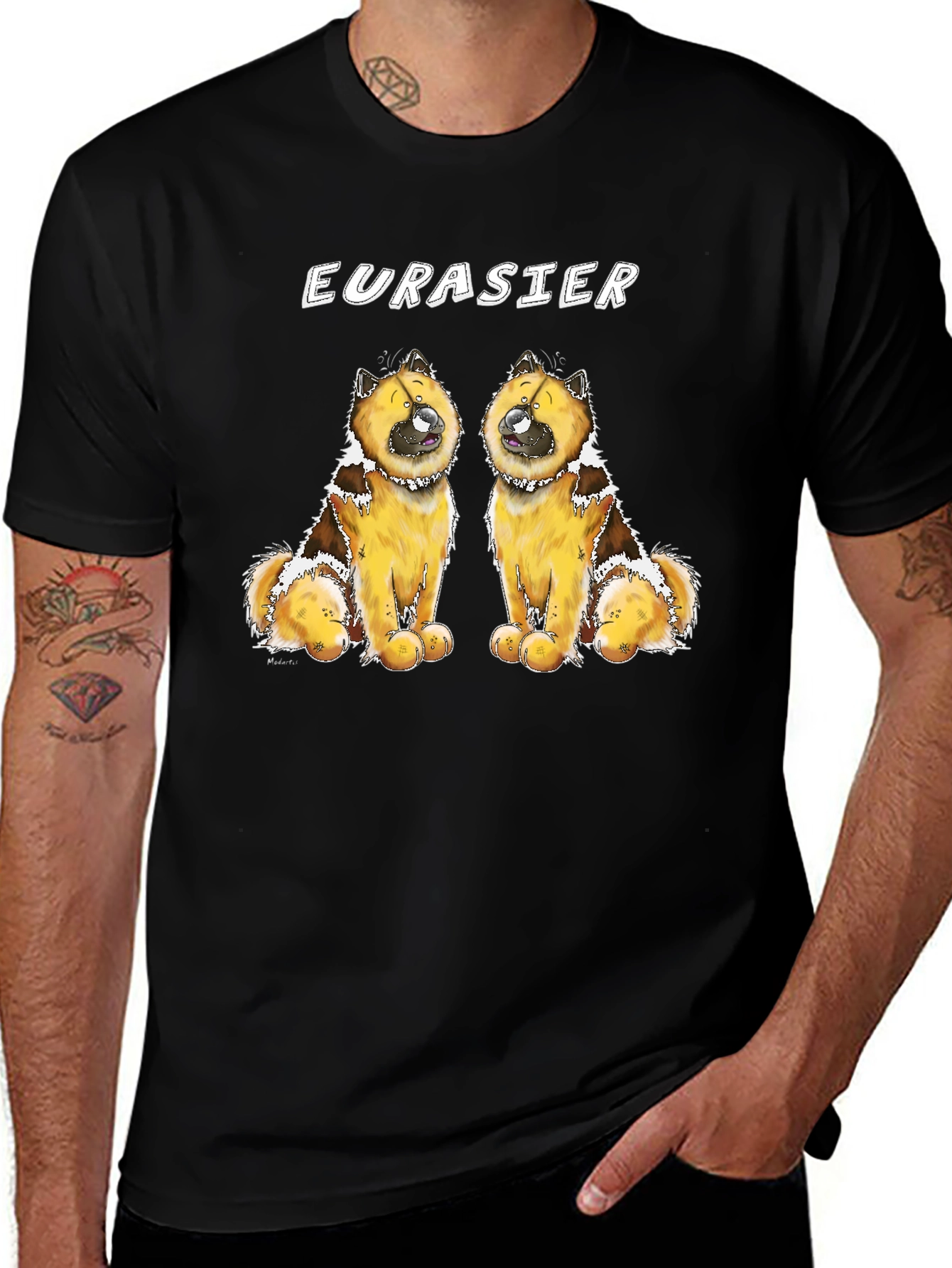 Eurasier Dog Graphic Black T-Shirt