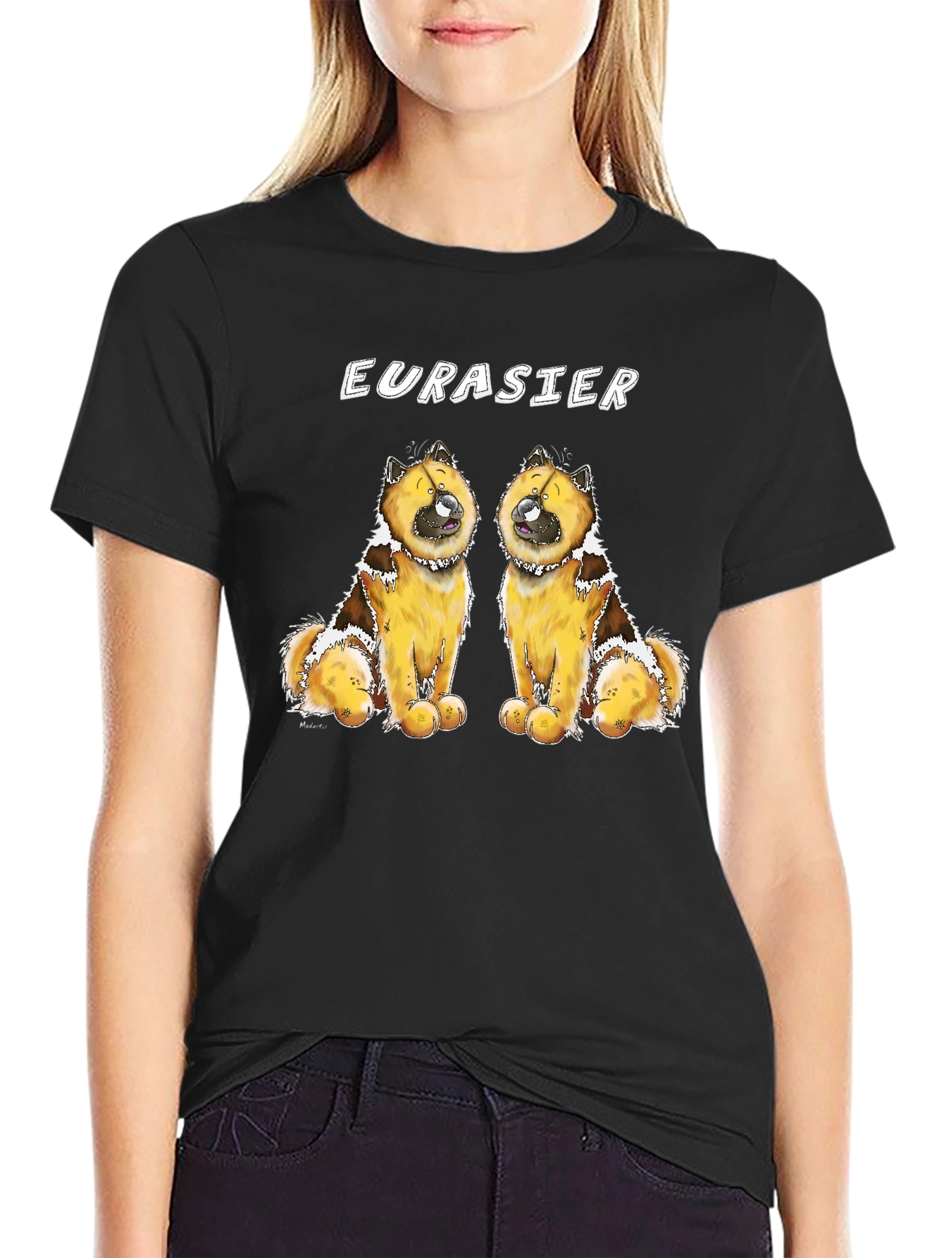 Eurasier Dog Graphic Black T-Shirt