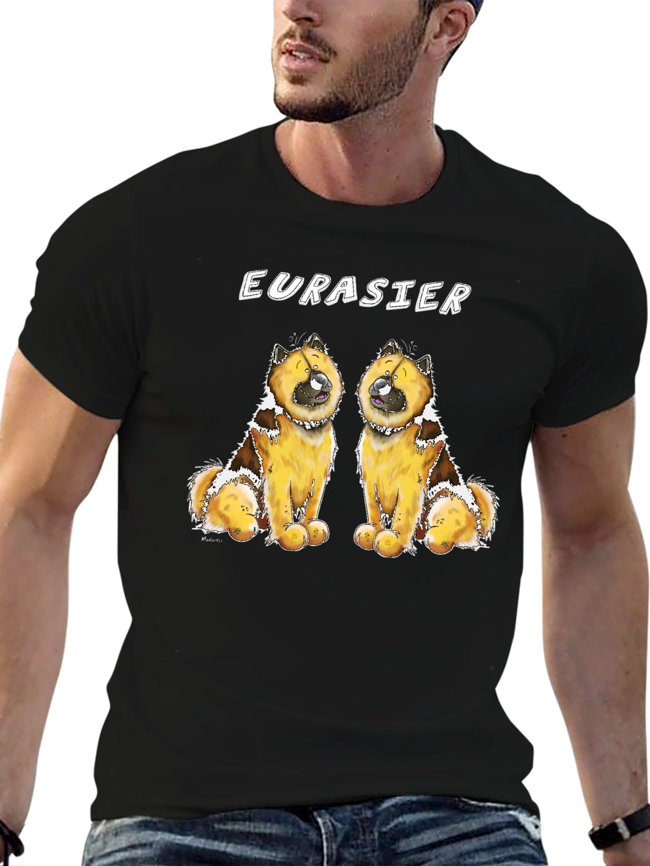 Eurasier Dog Graphic Black T-Shirt