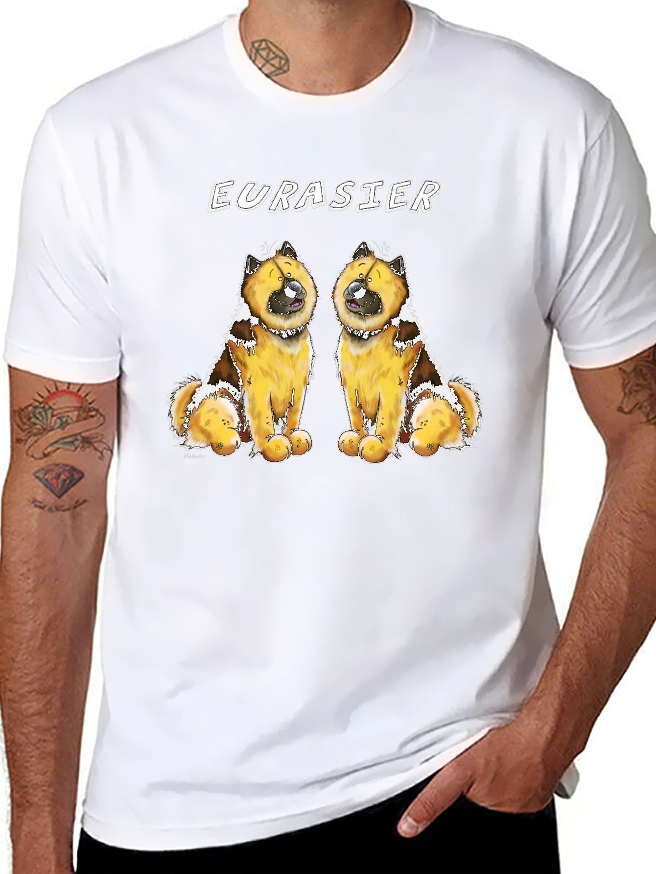 Eurasier Dog Graphic Black T-Shirt