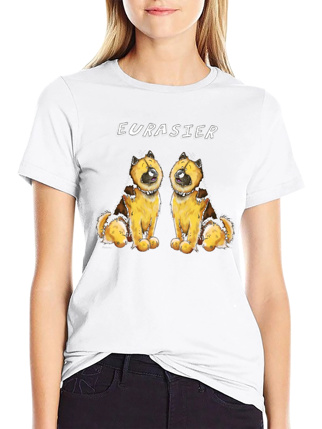 Eurasier Dog Graphic Black T-Shirt