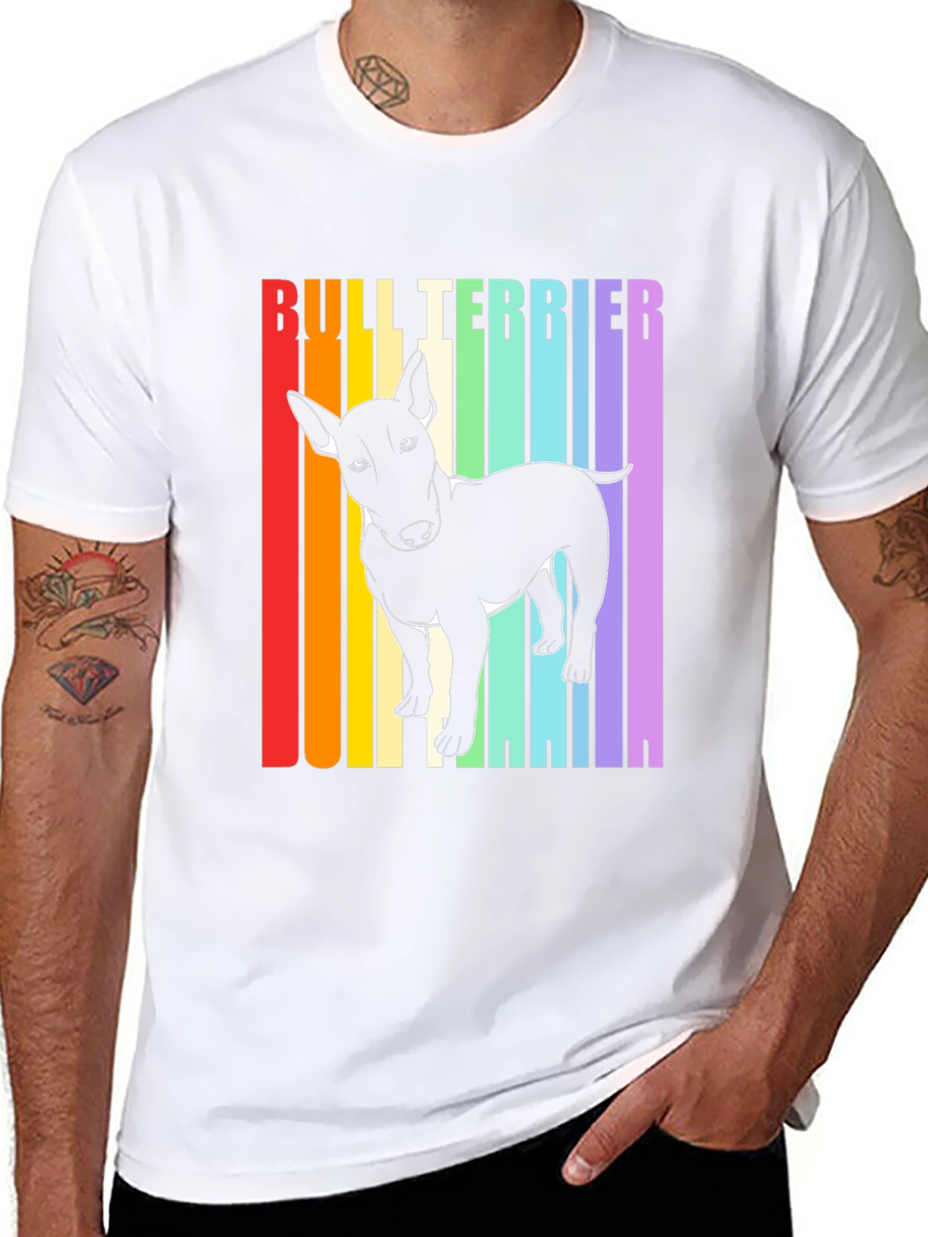 Bull Terrier Rainbow T-Shirt