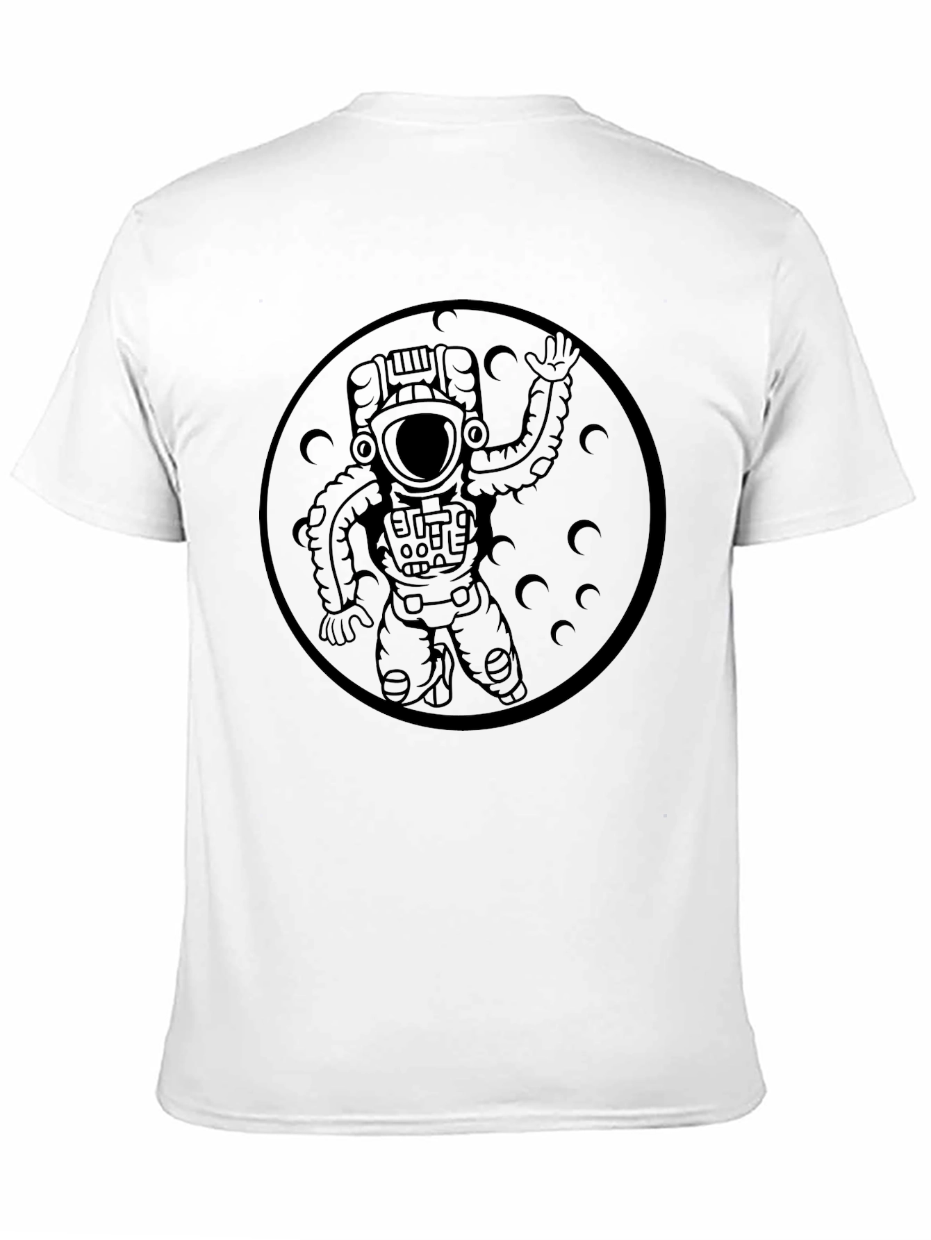 Astronaut Moon Graphic T-Shirt - Black