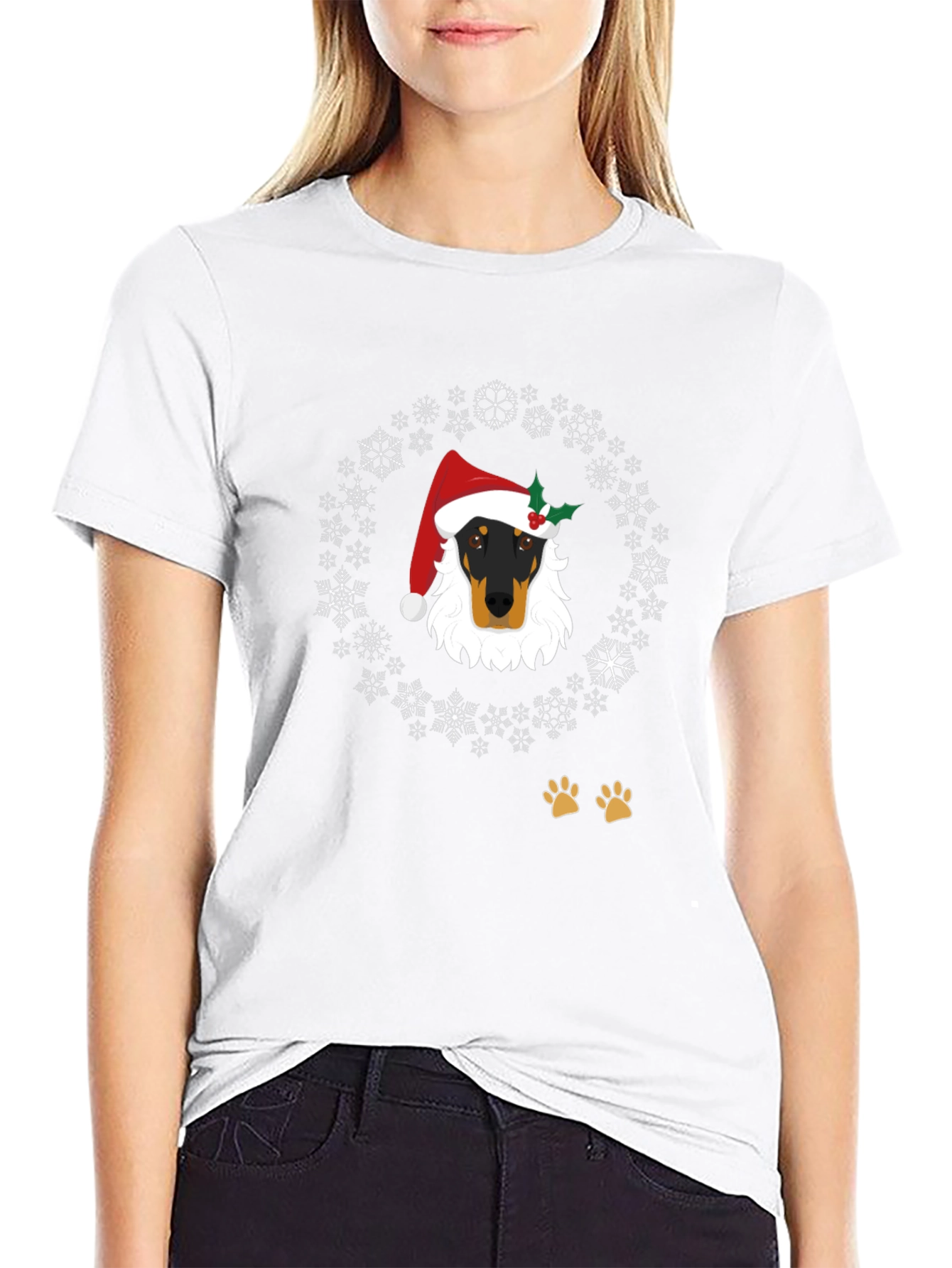 Festive Dog Snowflake T-Shirt