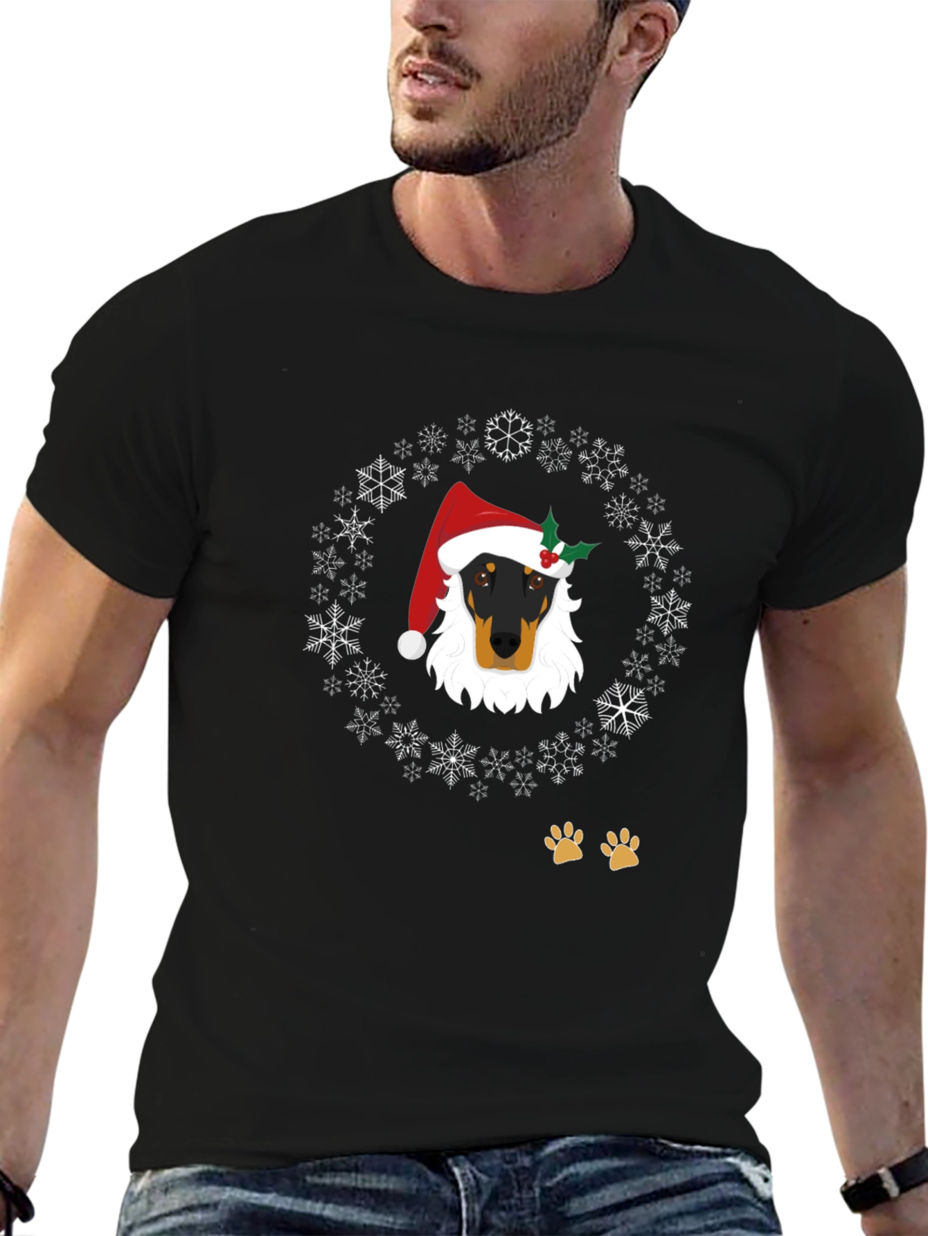 Festive Dog Snowflake T-Shirt