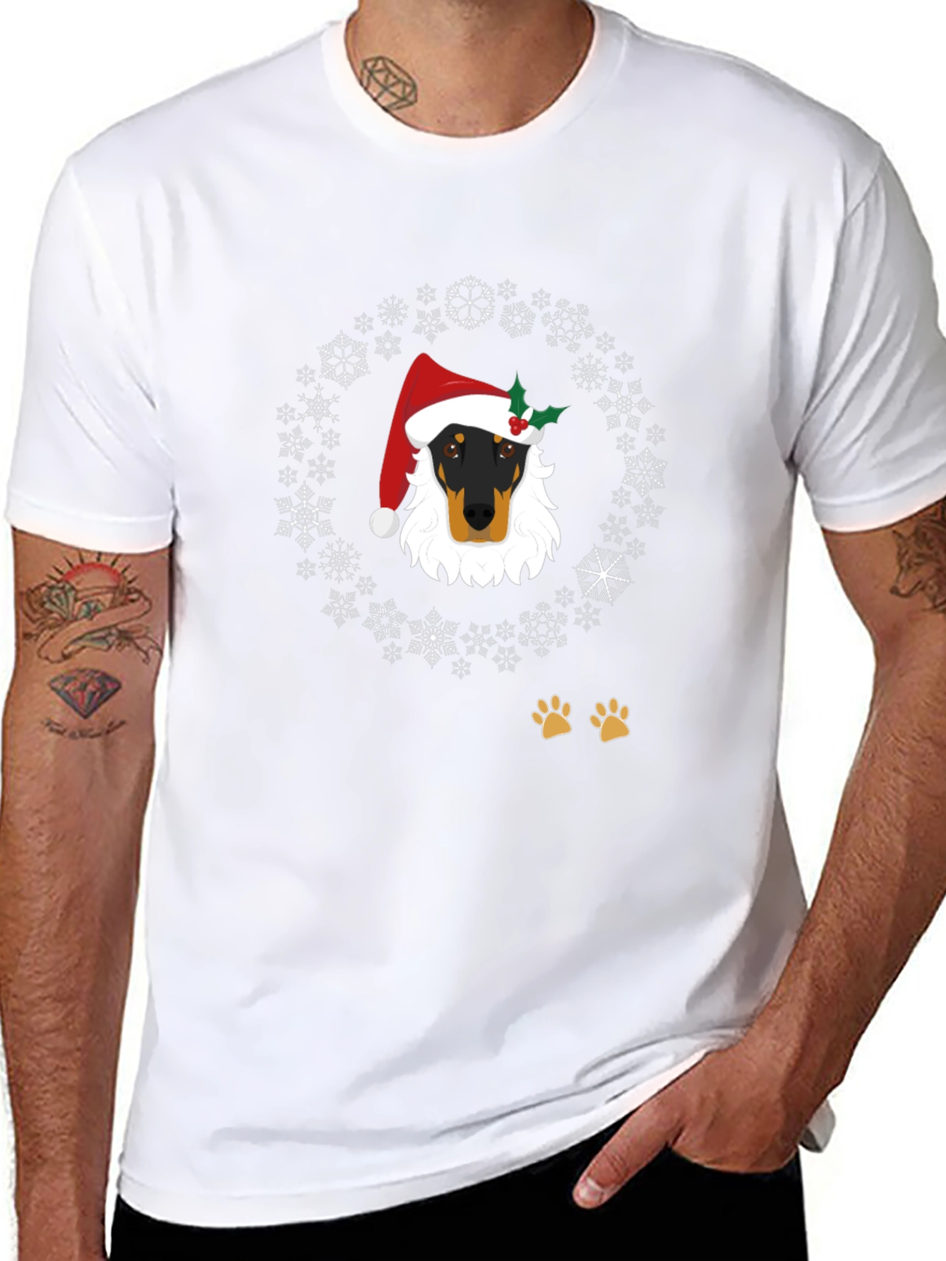 Festive Dog Snowflake T-Shirt