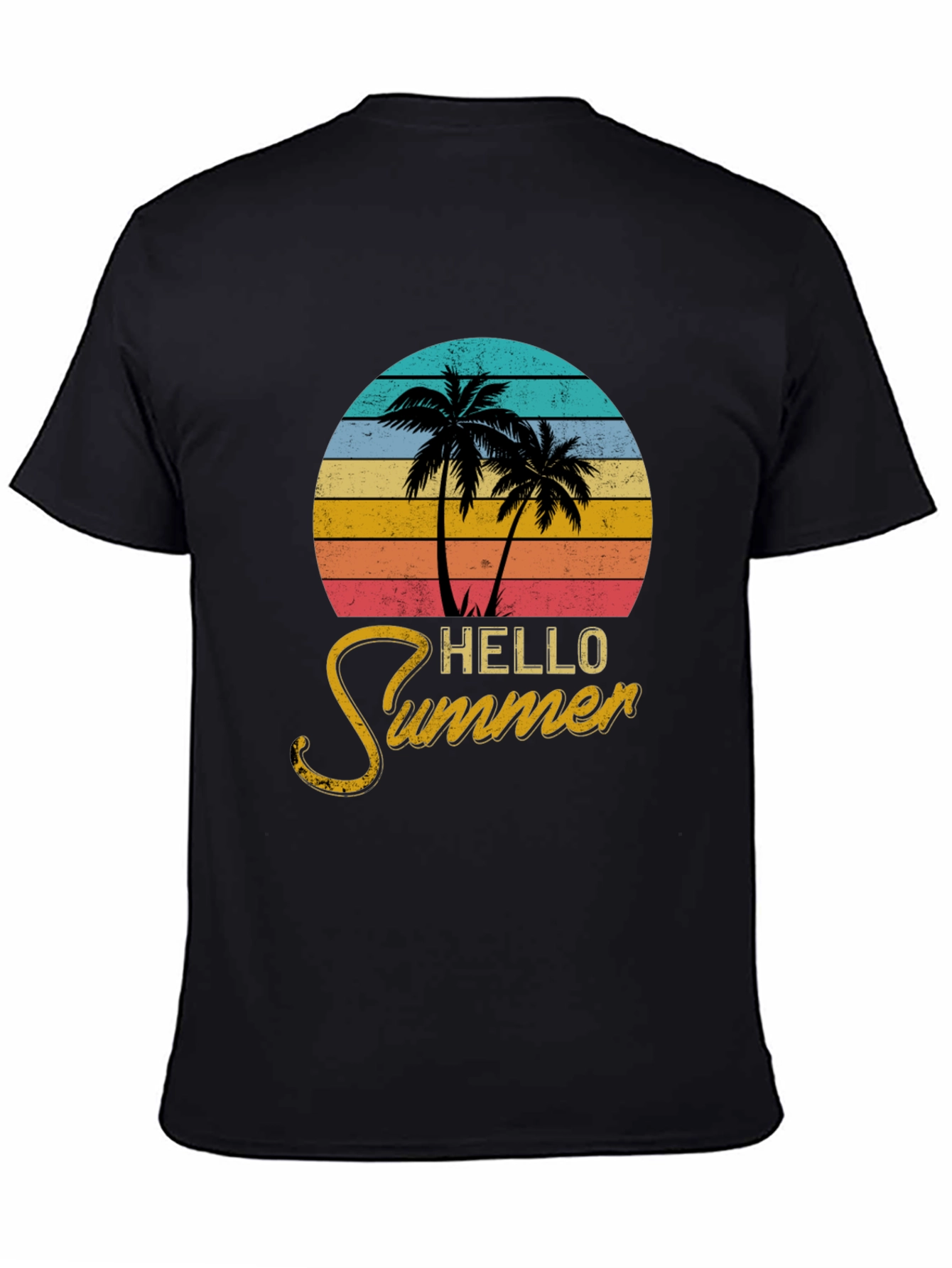 Hello Summer Palm Tree Graphic Tee
