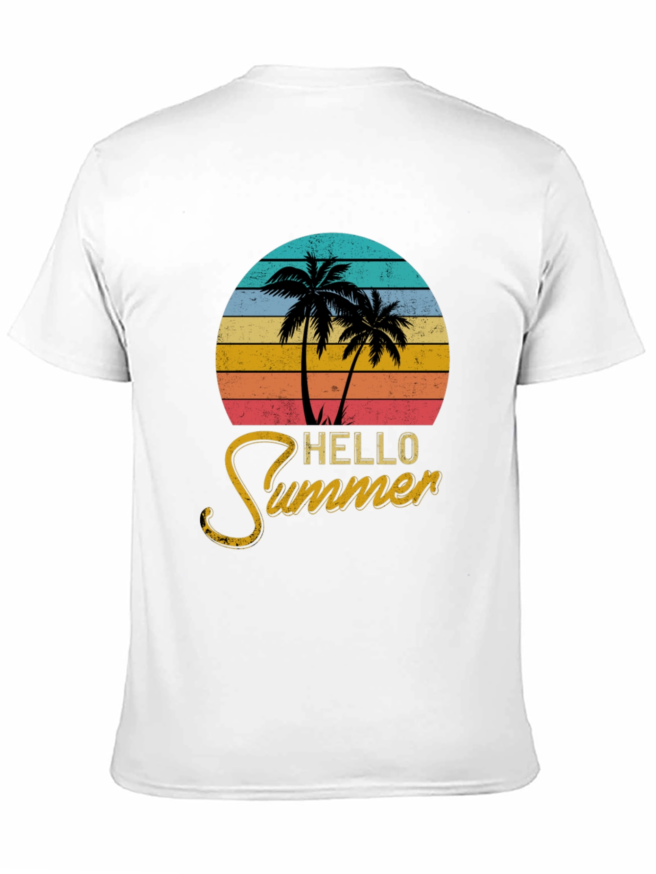 Hello Summer Palm Tree Graphic Tee