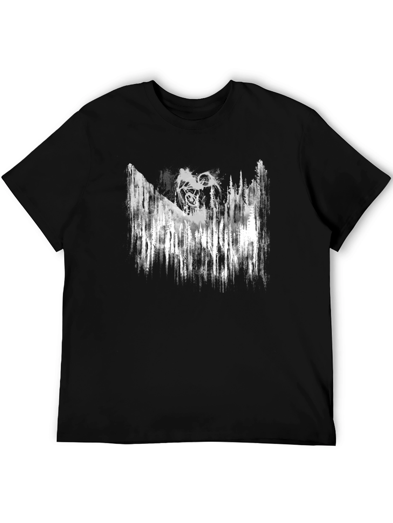 Mountain Biking Graphic Tee - Black