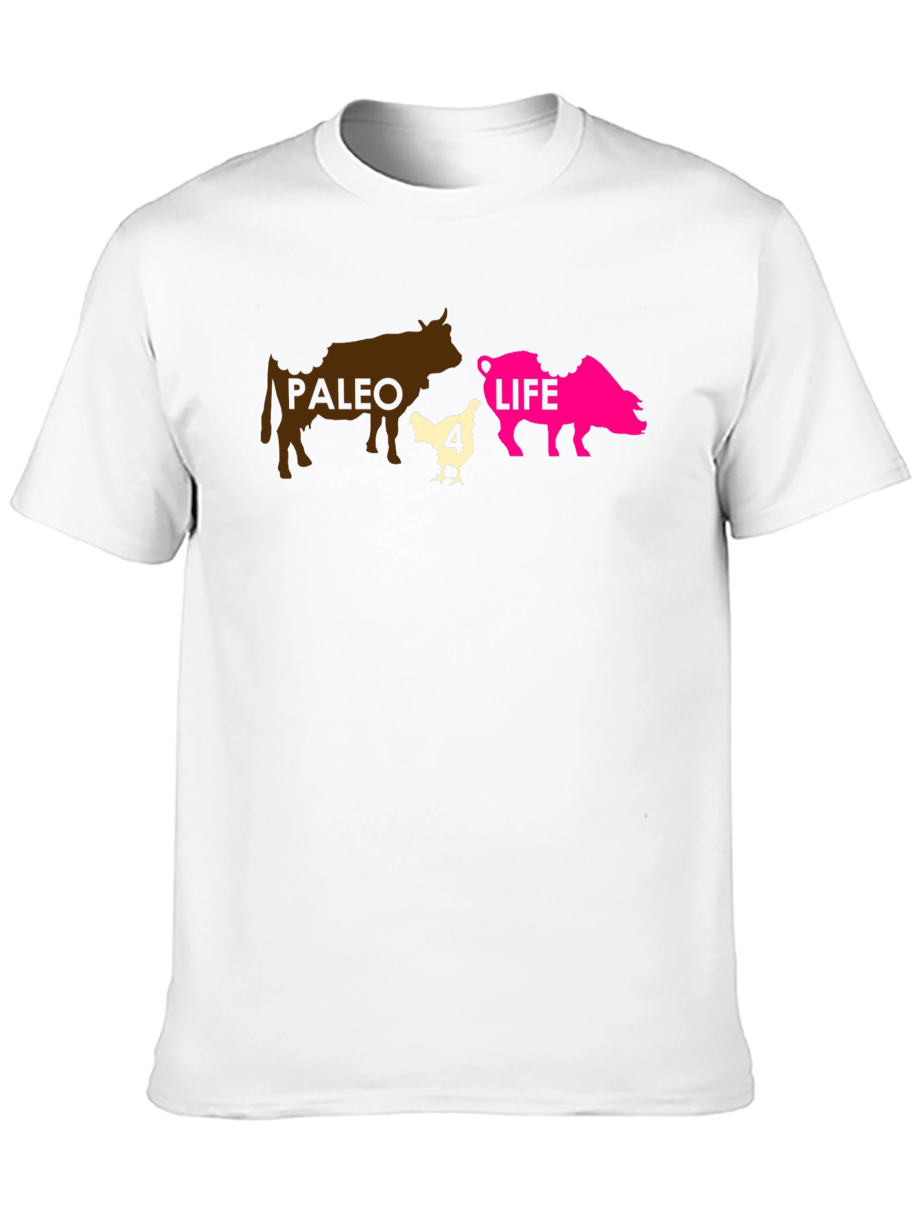 Paleo 4 Life T-Shirt - Funny Diet Graphic Tee