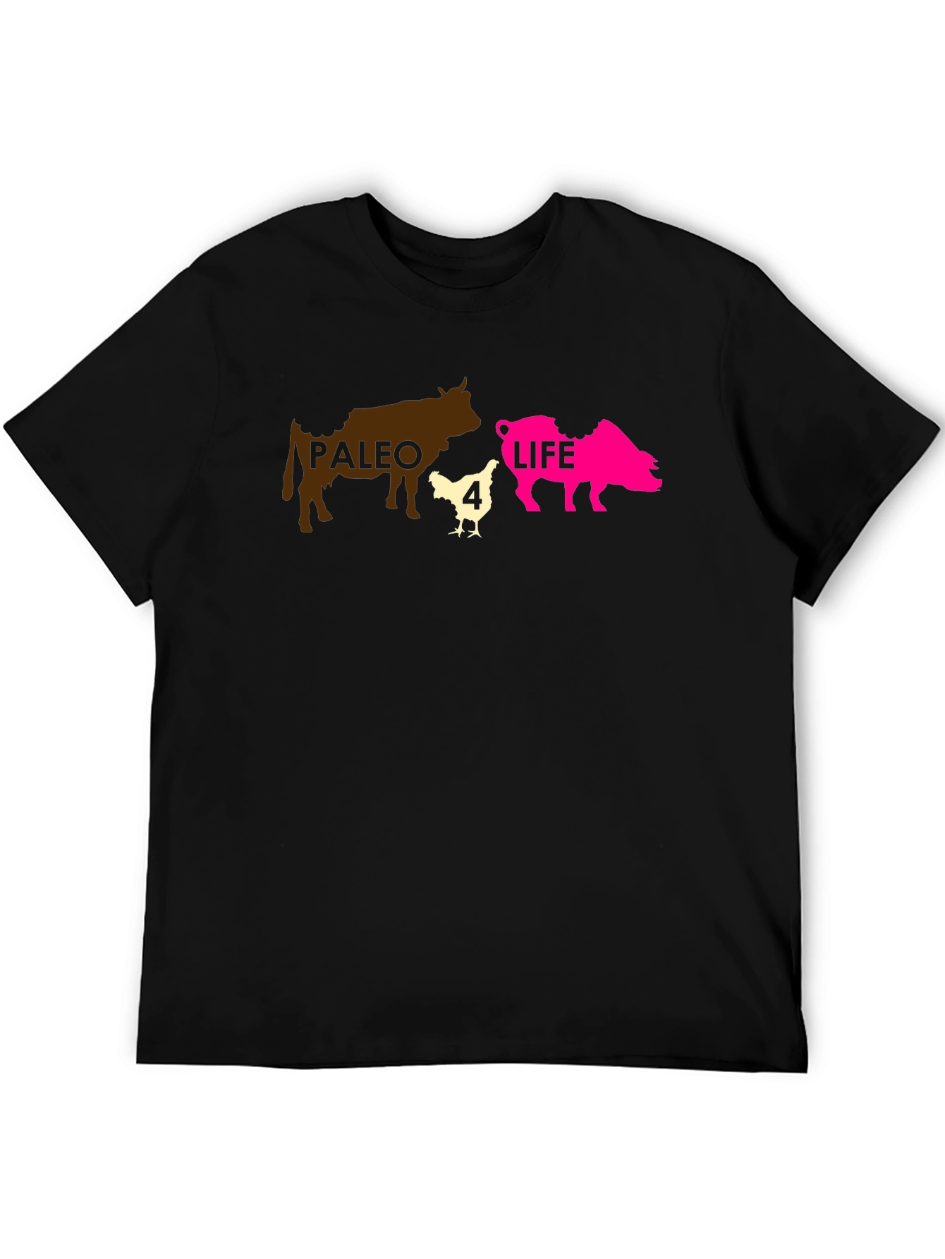 Paleo 4 Life T-Shirt - Funny Diet Graphic Tee