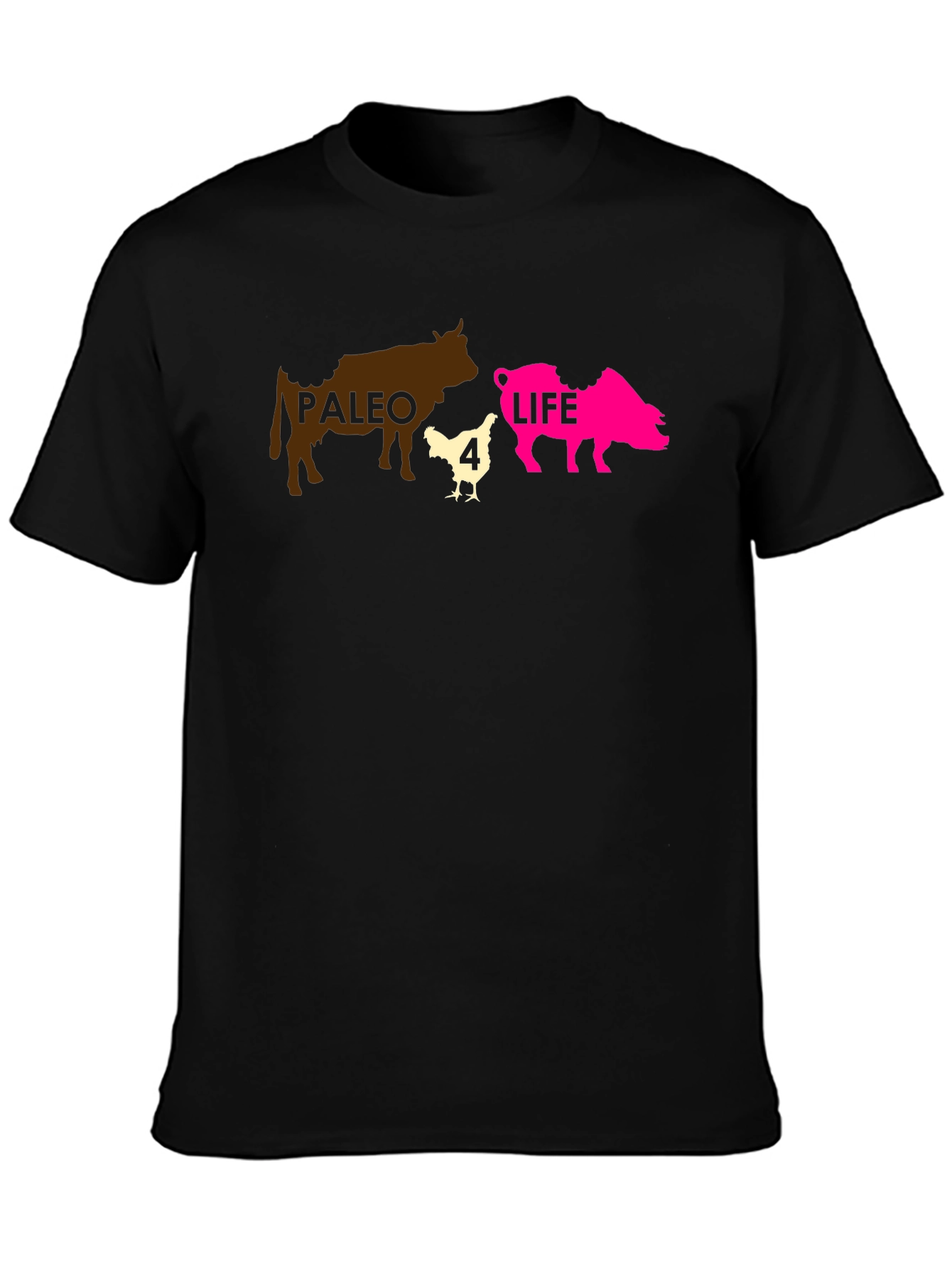 Paleo 4 Life T-Shirt - Funny Diet Graphic Tee
