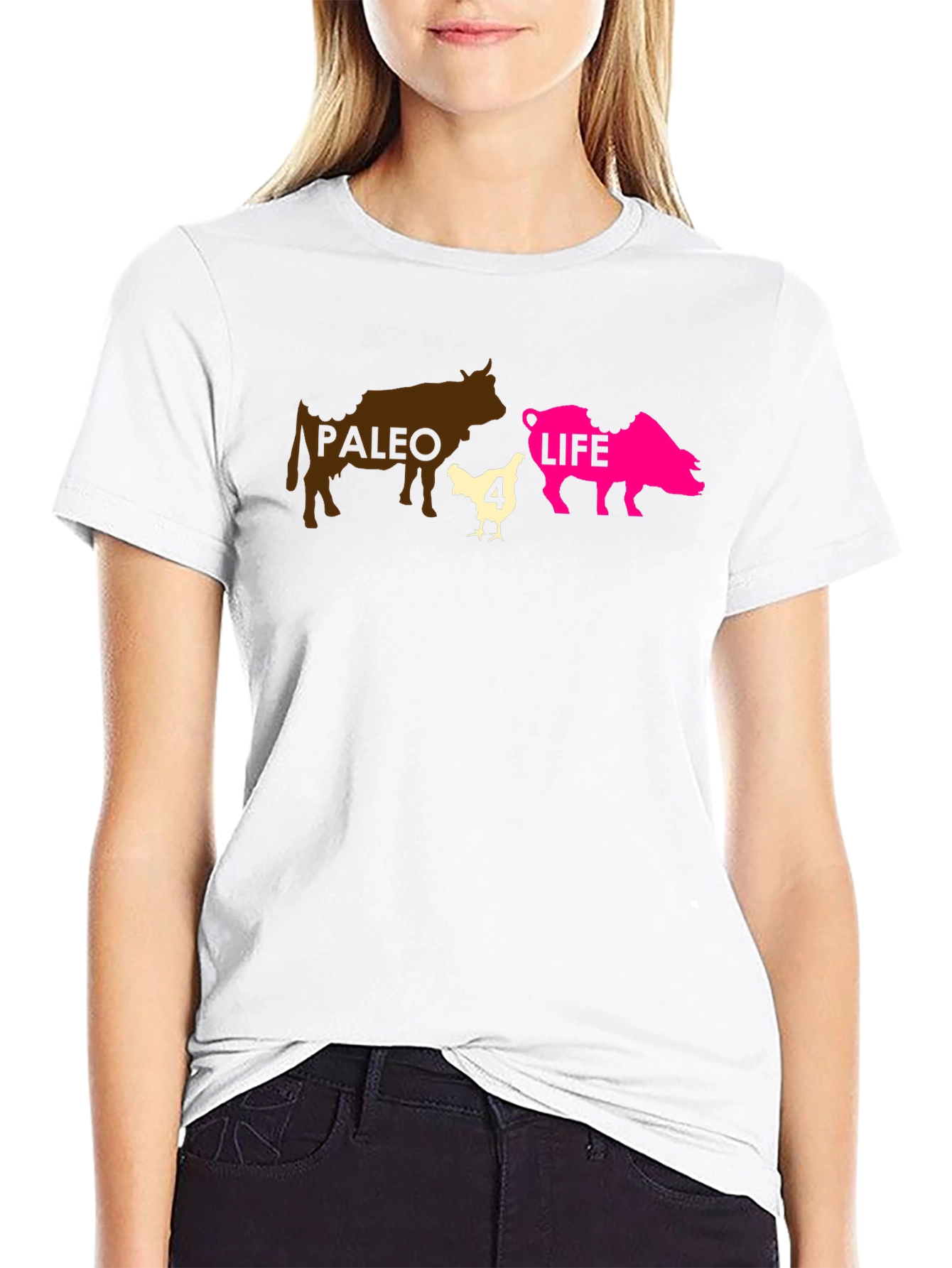 Paleo 4 Life T-Shirt - Funny Diet Graphic Tee