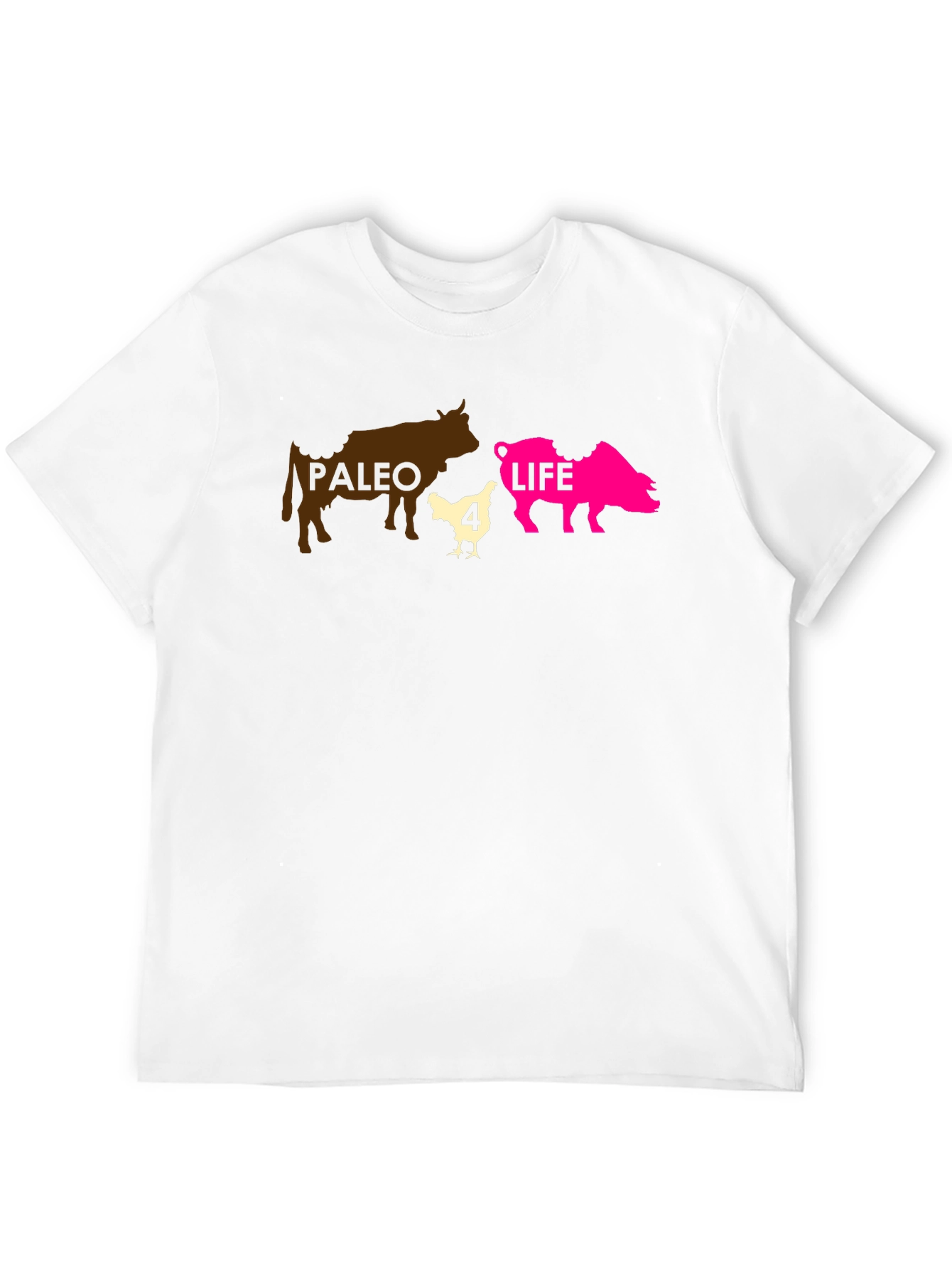 Paleo 4 Life T-Shirt - Funny Diet Graphic Tee
