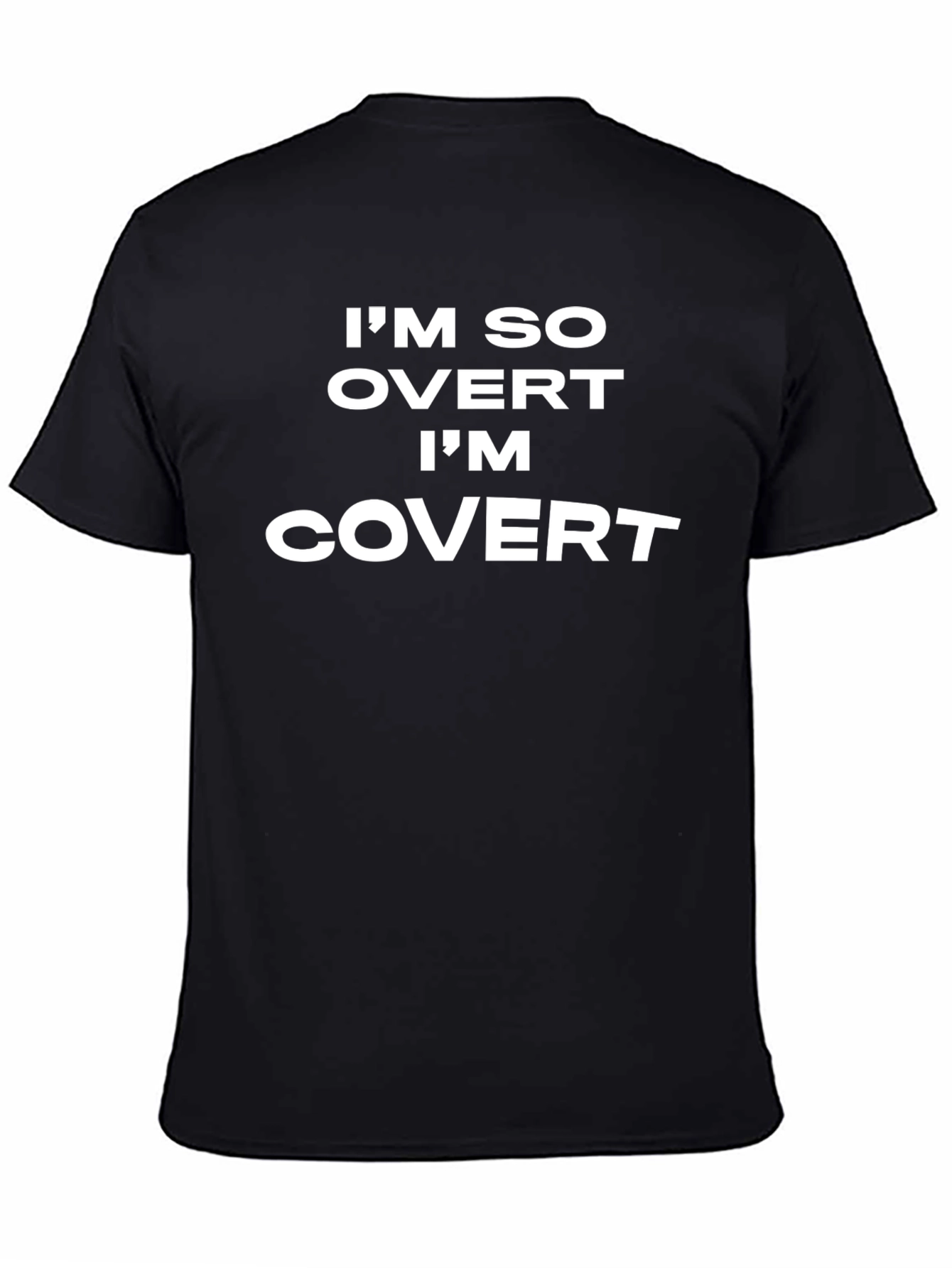 Overt/Covert Graphic T-Shirt - Black Crew Neck Tee