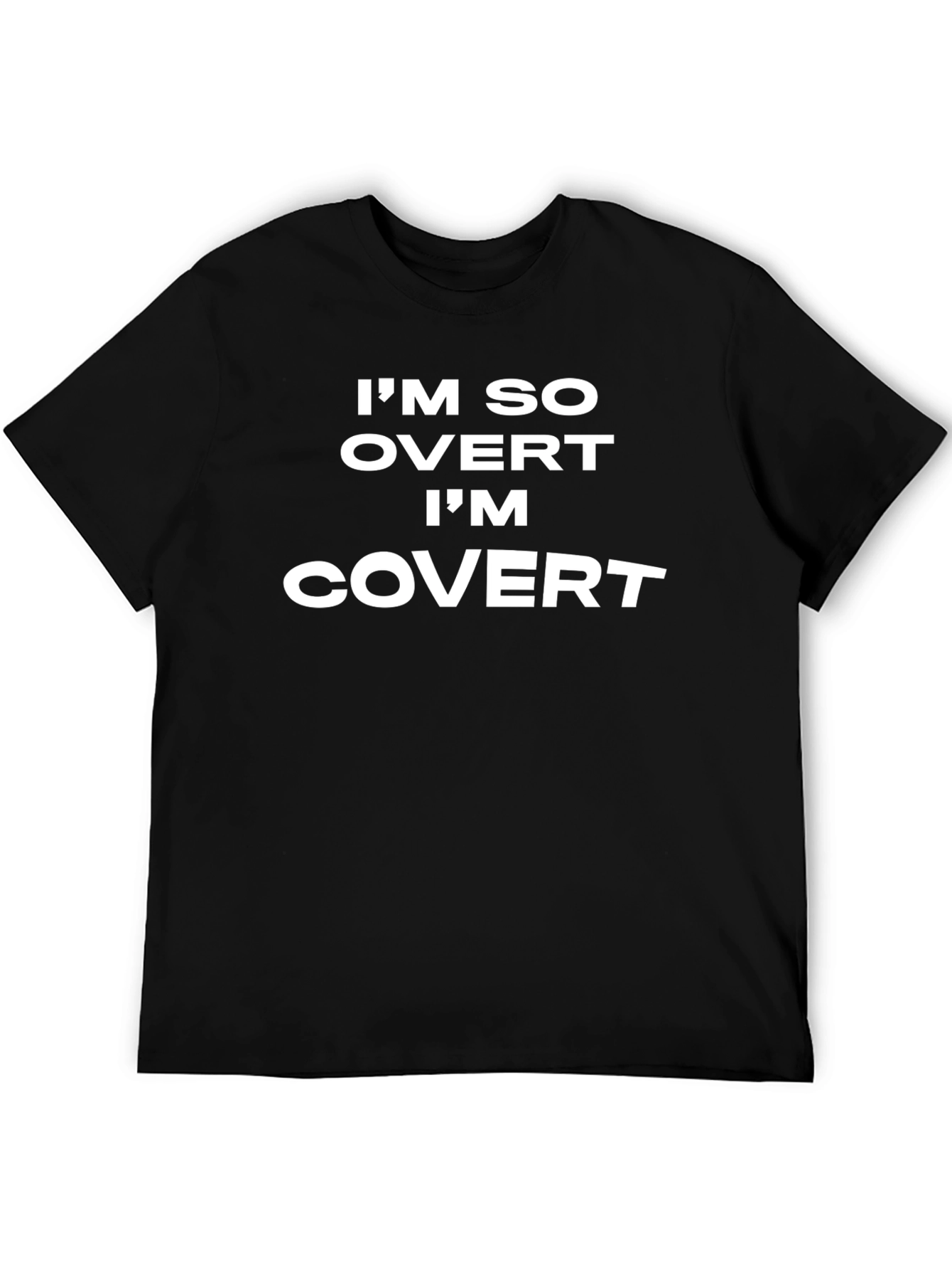 Overt/Covert Graphic T-Shirt - Black Crew Neck Tee